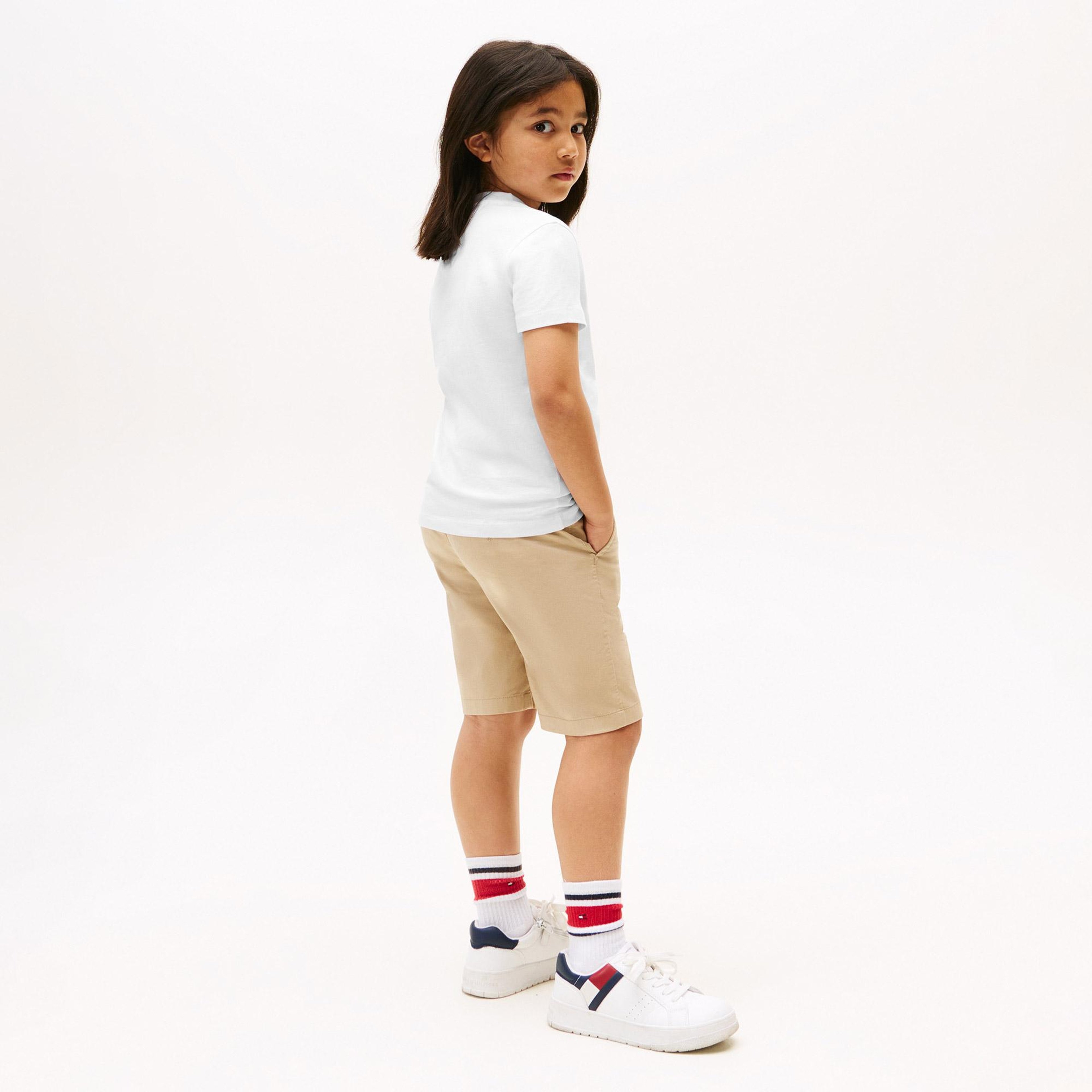 Tommy Hilfiger Varsity Graphic Çocuk Beyaz T-Shirt