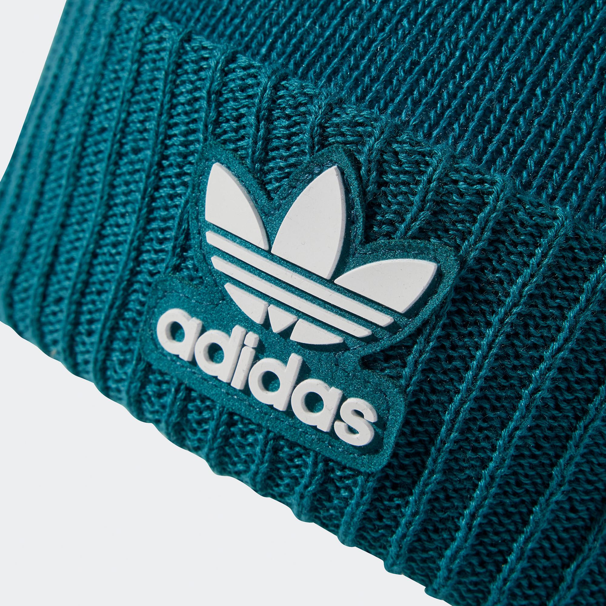 adidas Adicolor Cuff Knit Unisex Turkuaz Bere