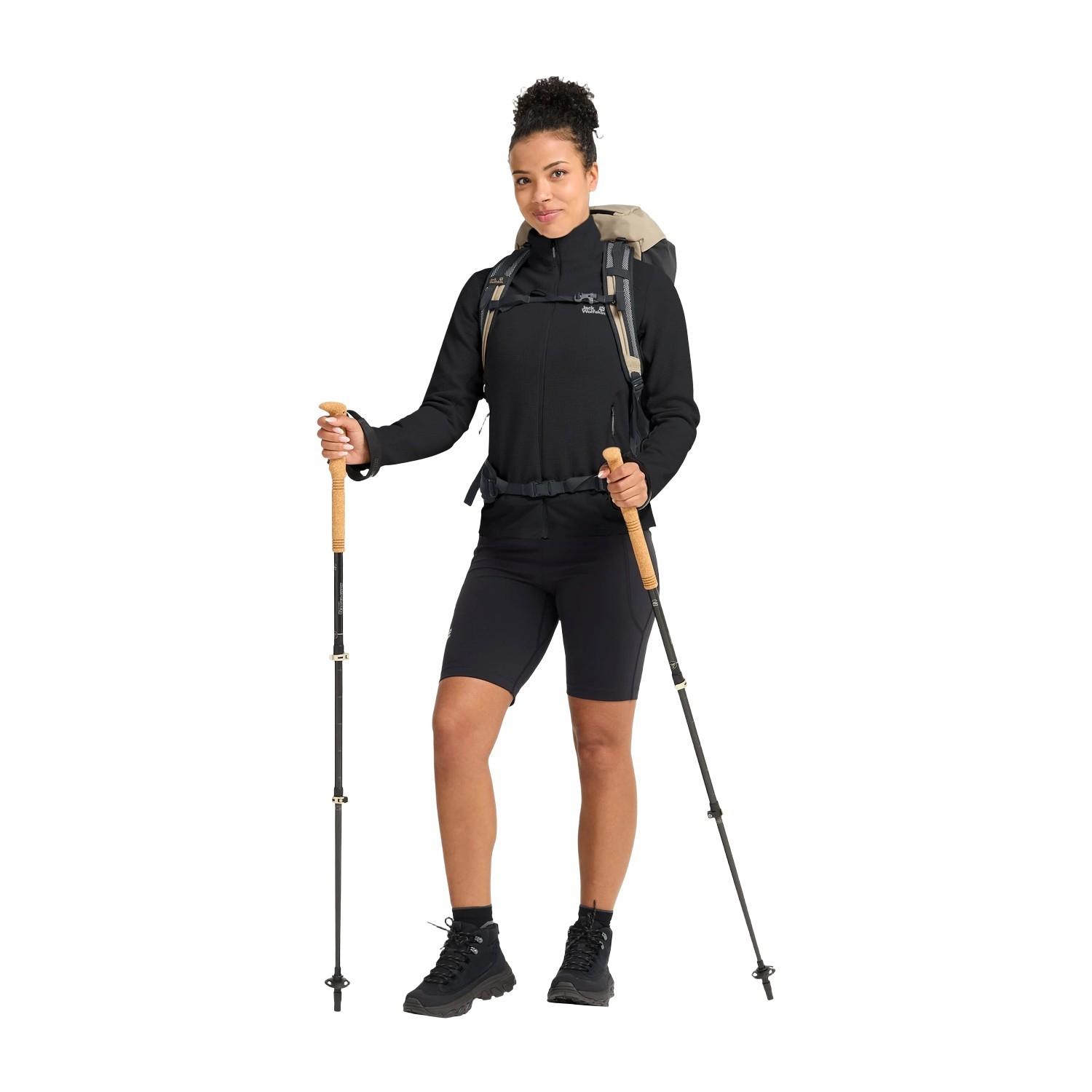 Jack Wolfskin Ridge Hike Fz Kadın Siyah Polar Ceket