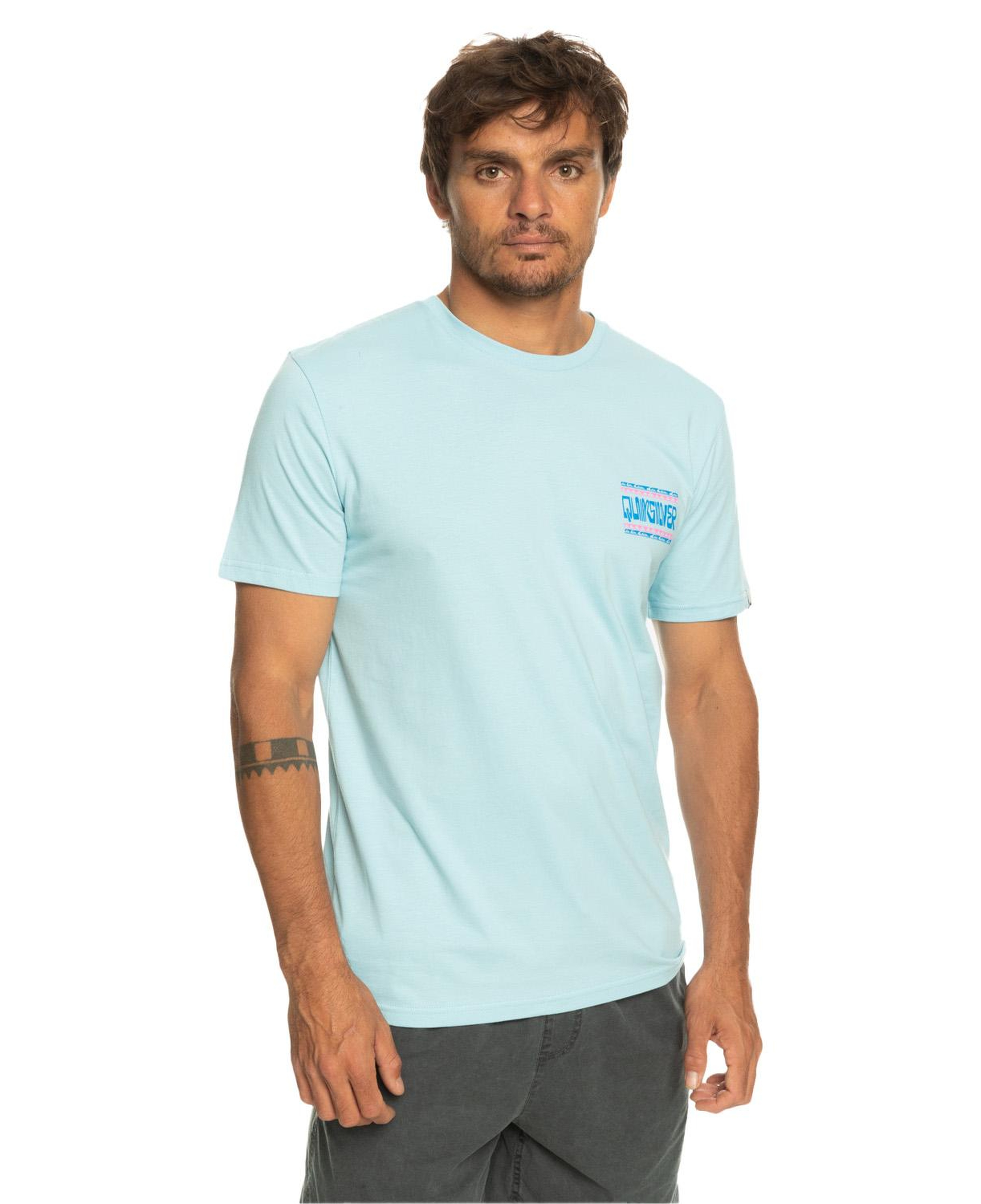 Quiksilver Warpedframes Erkek Mavi Tişört