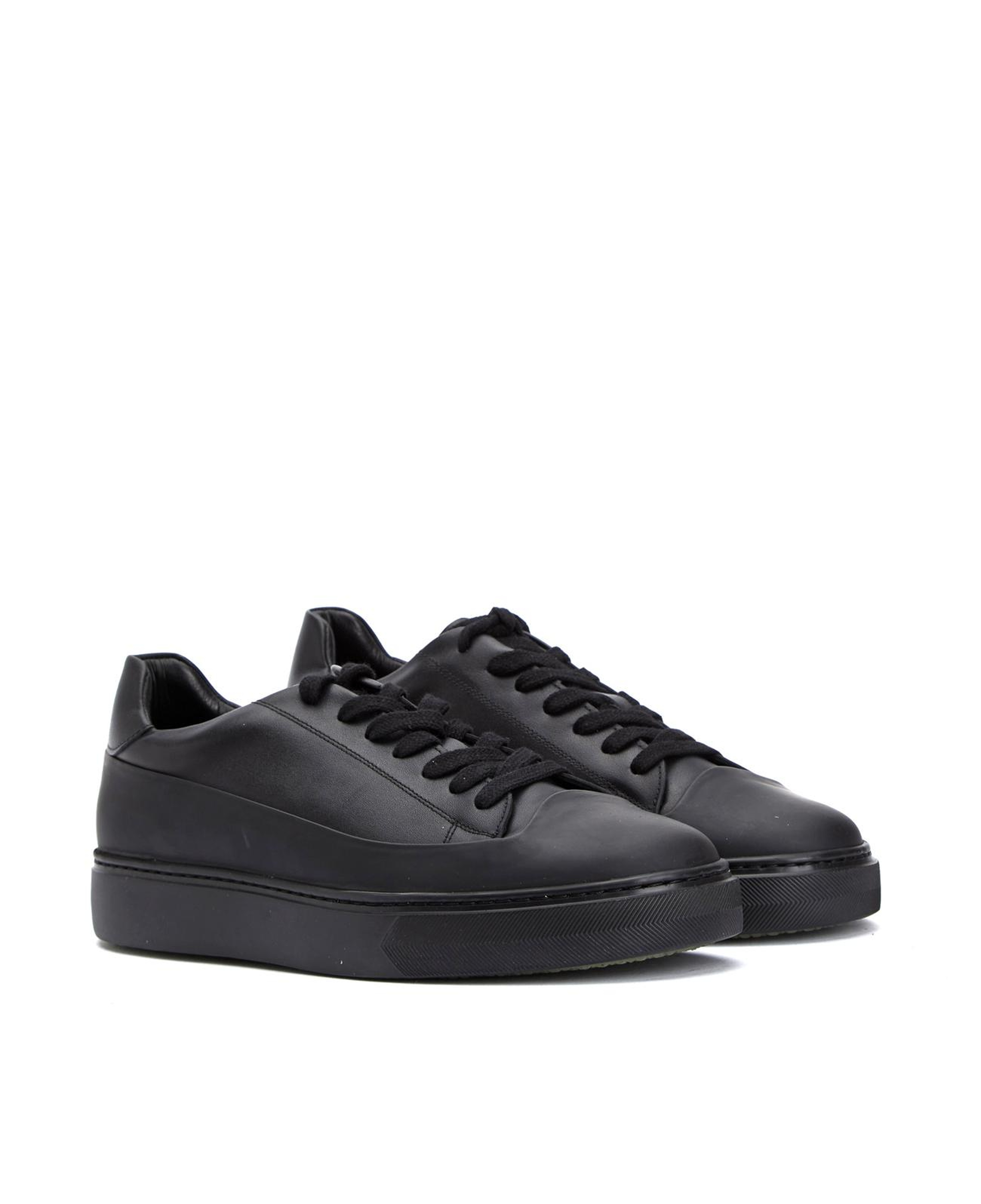 Divarese Erkek Siyah Deri Sneaker