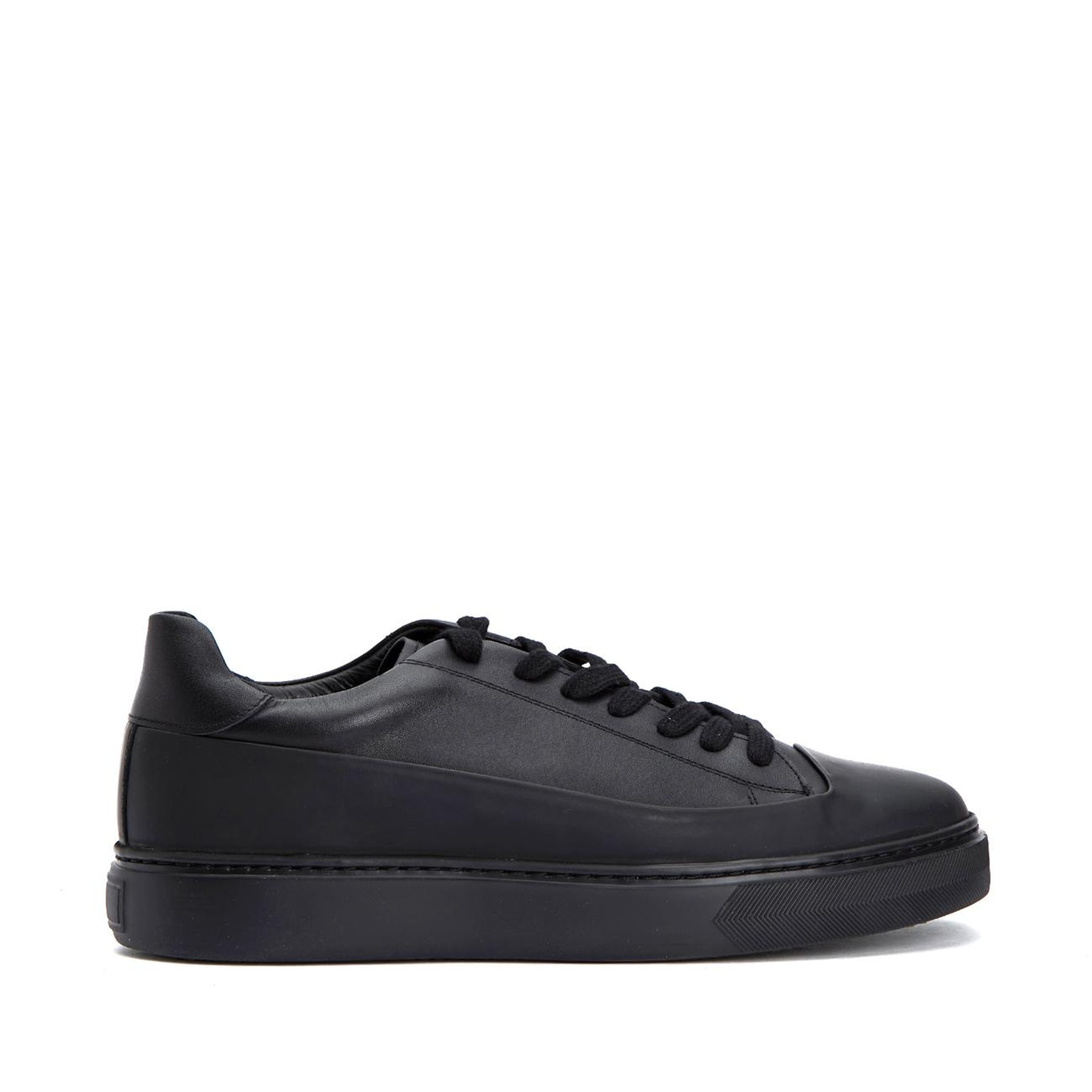 Divarese Erkek Siyah Deri Sneaker