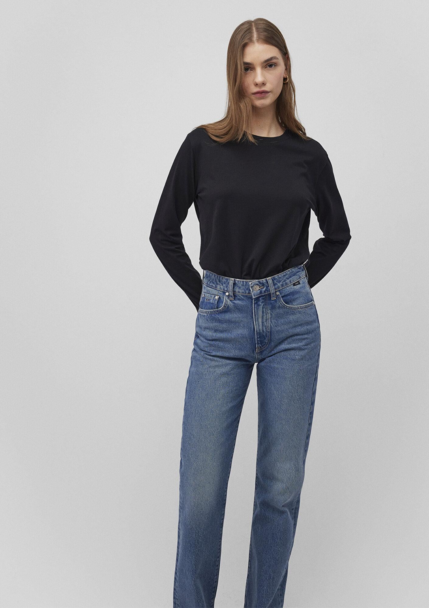 Mavi 2li Uzun Kollu Siyah Basic Tişört Loose Fit / Bol Rahat Kesim 1613039-900