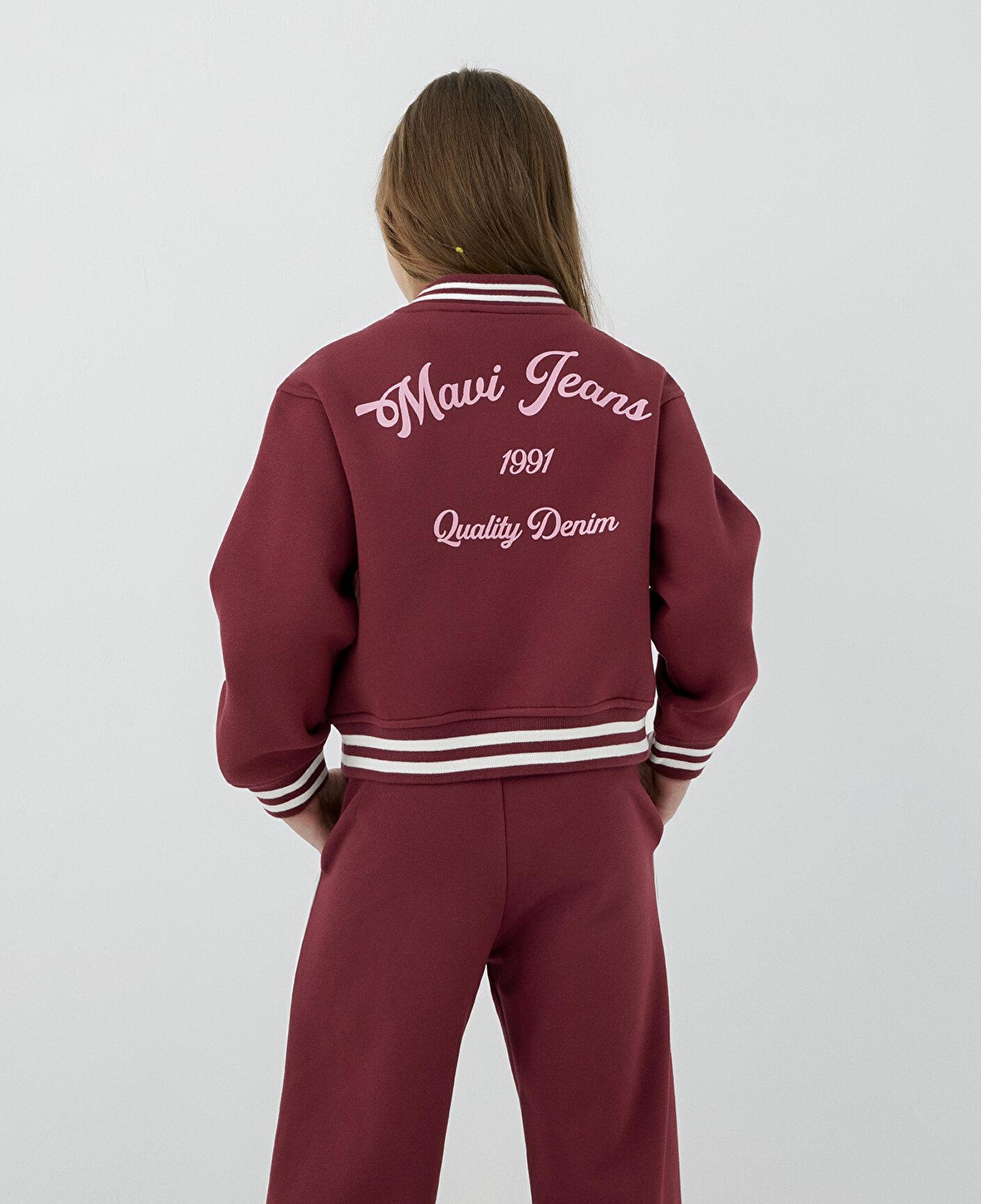Mavi MJ Logo Nakışlı Bordo Bomber Ceket 7S10189-70393