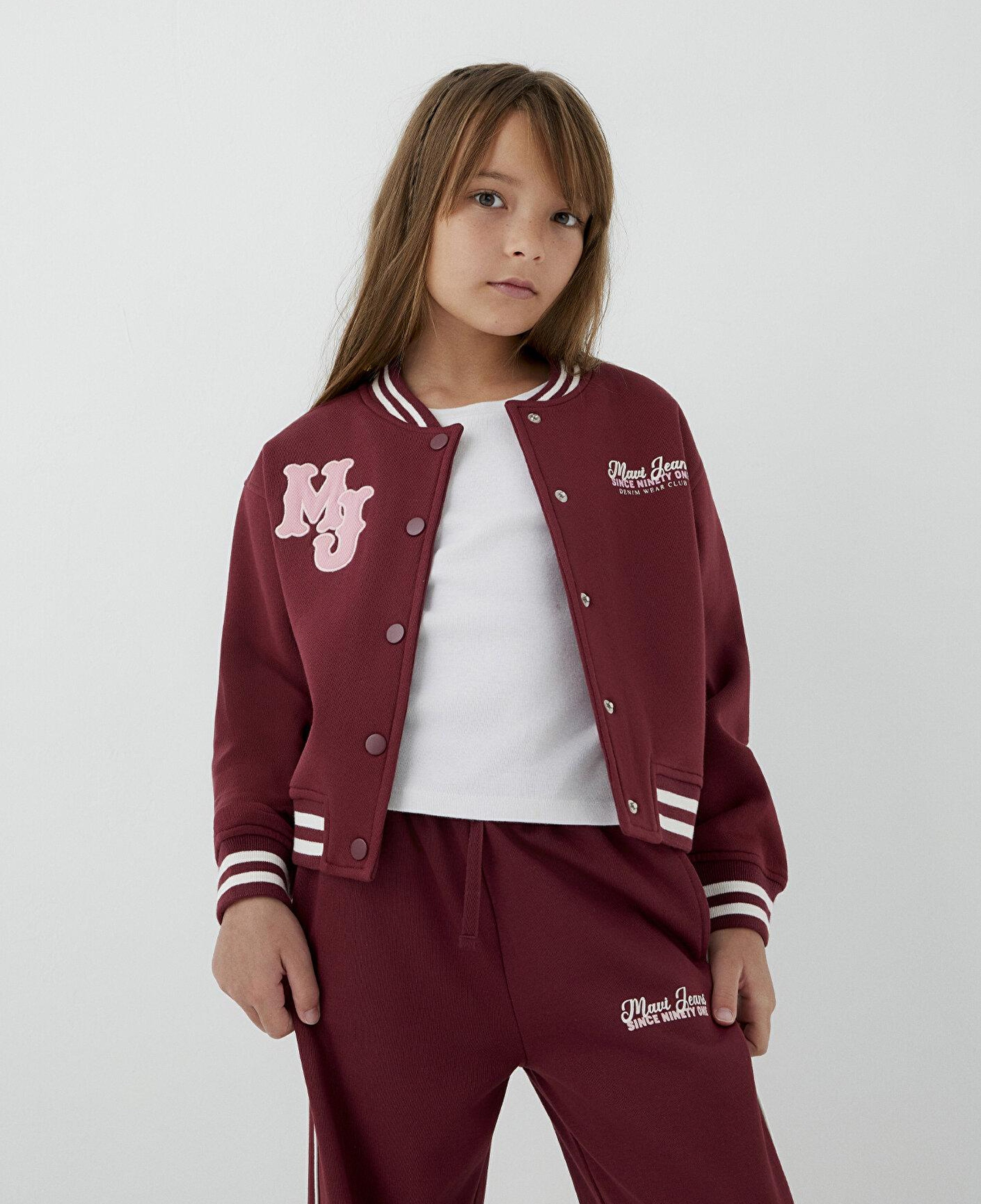 Mavi MJ Logo Nakışlı Bordo Bomber Ceket 7S10189-70393