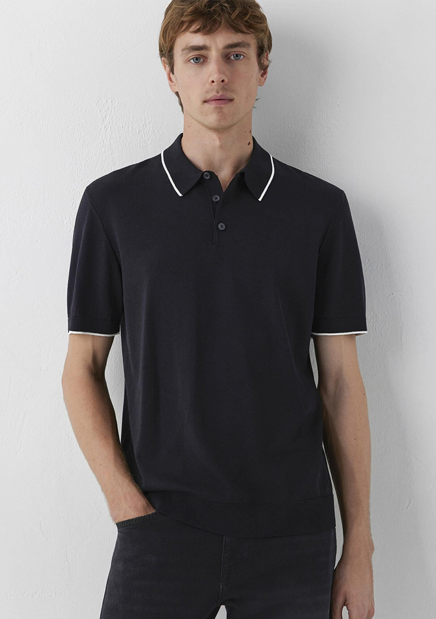Mavi Siyah Triko Polo 0710462-71379
