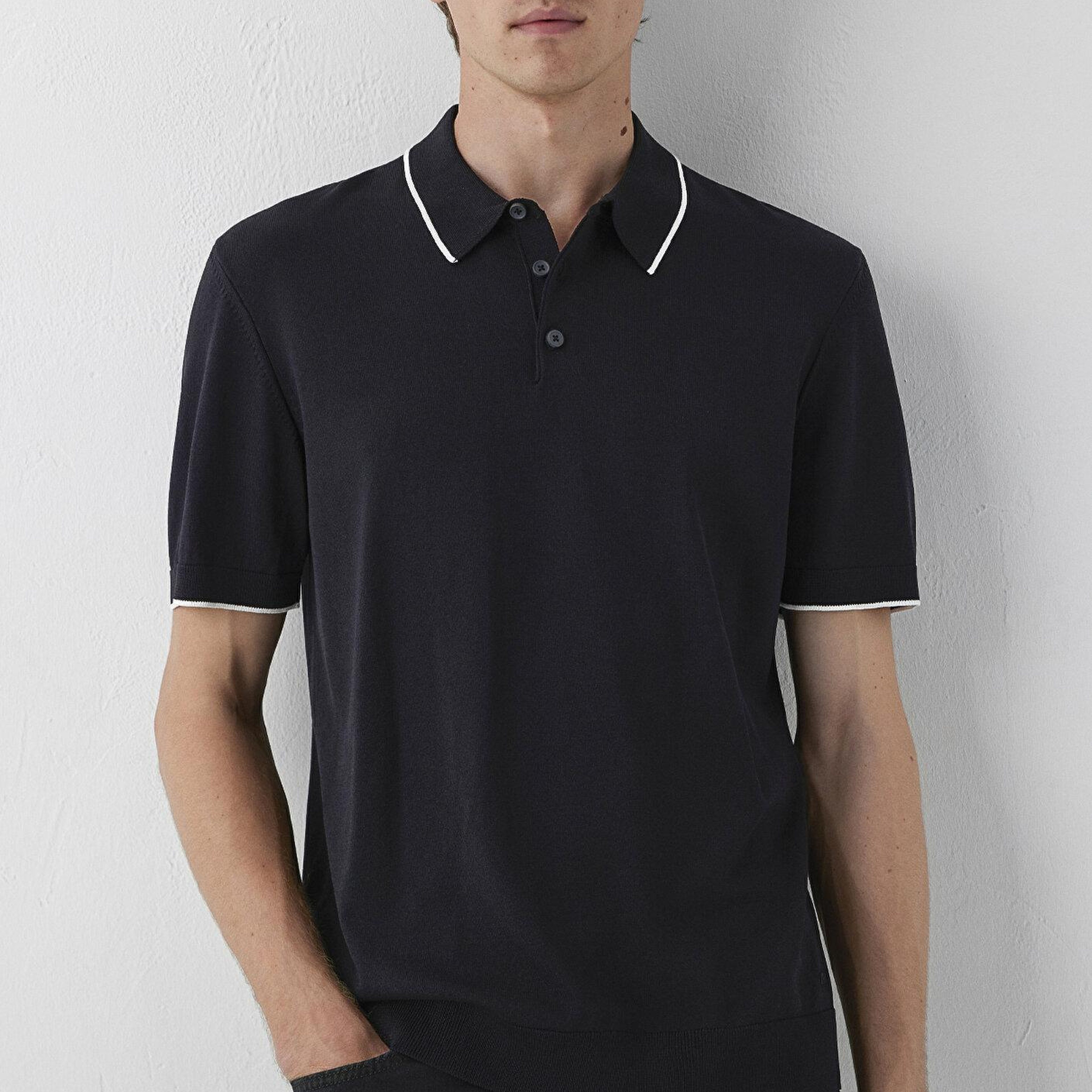 Mavi Siyah Triko Polo 0710462-71379