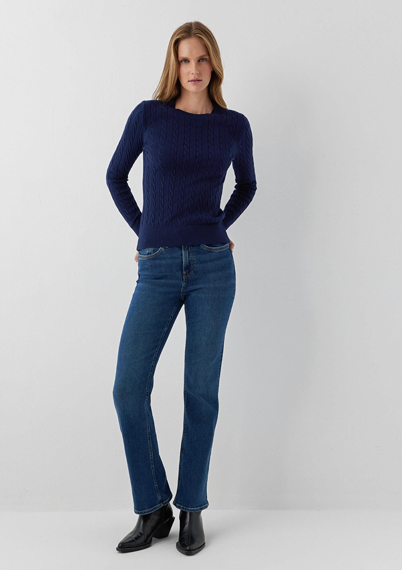 Mavi Lacivert Kazak Slim Fit / Dar Kesim 1710910-84371