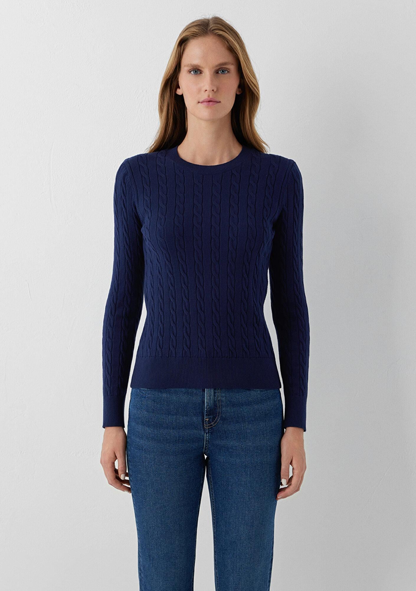 Mavi Lacivert Kazak Slim Fit / Dar Kesim 1710910-84371