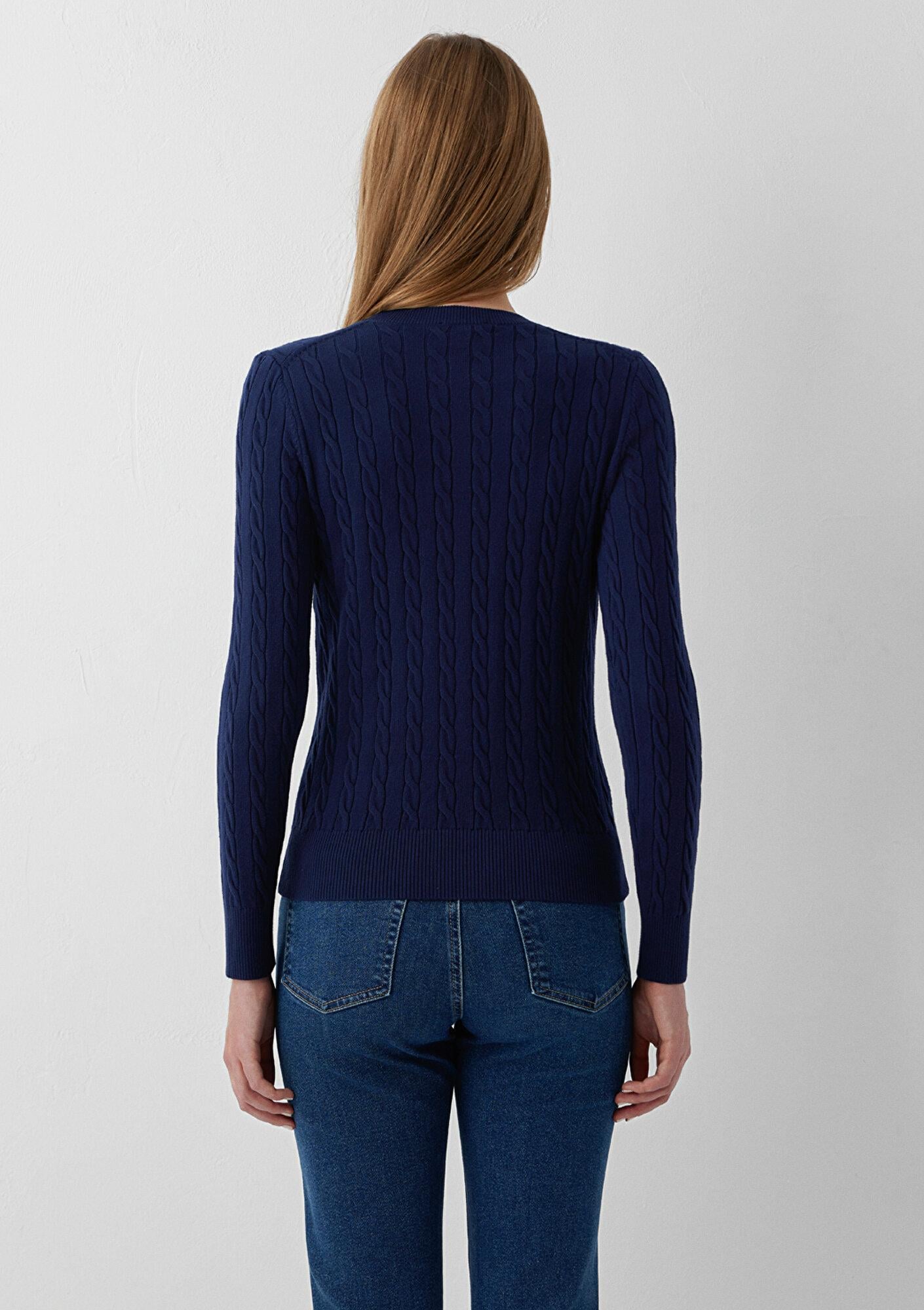 Mavi Lacivert Kazak Slim Fit / Dar Kesim 1710910-84371