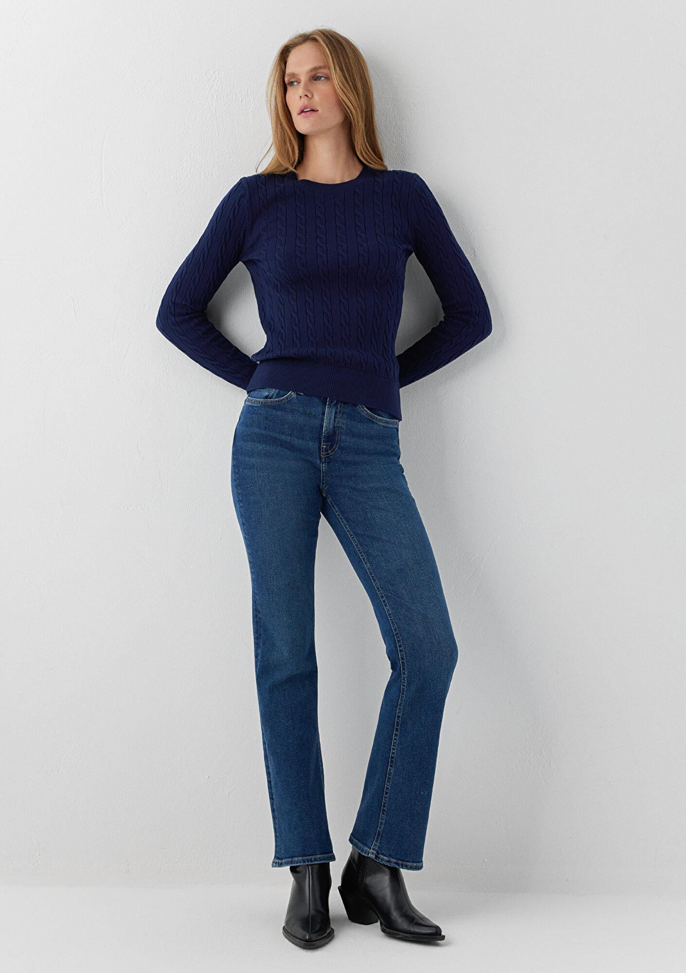 Mavi Lacivert Kazak Slim Fit / Dar Kesim 1710910-84371