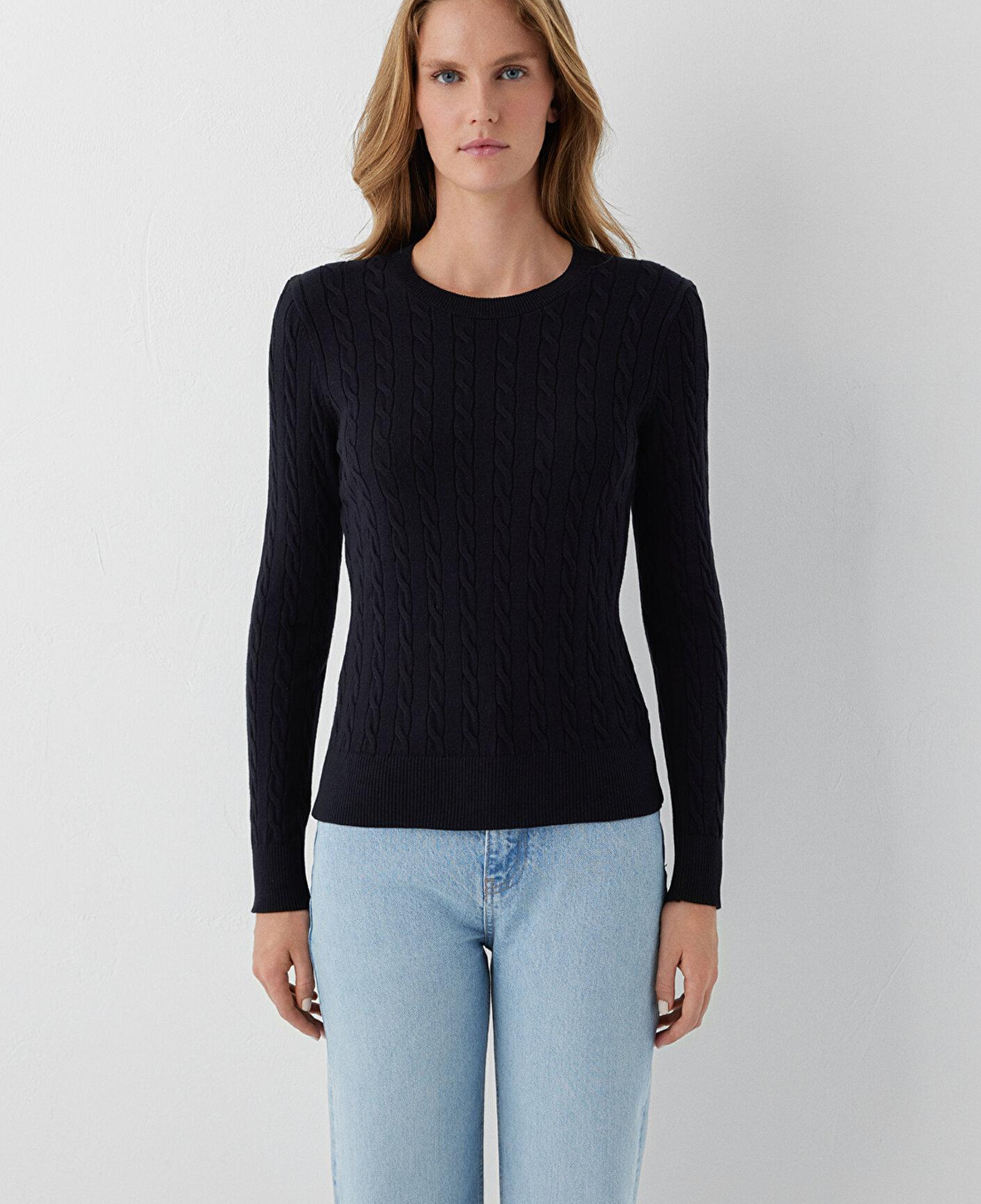 Mavi Siyah Kazak Slim Fit / Dar Kesim 1710910-900