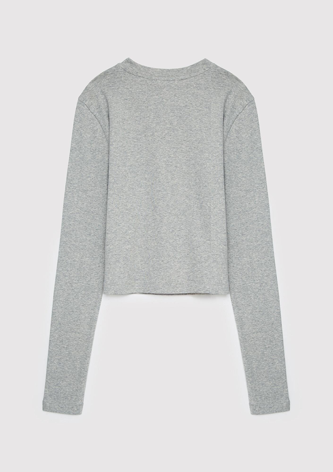 Mavi 2li Uzun Kollu Crop Basic Tişört Fitted / Vücuda Oturan Kesim 1613021-71014