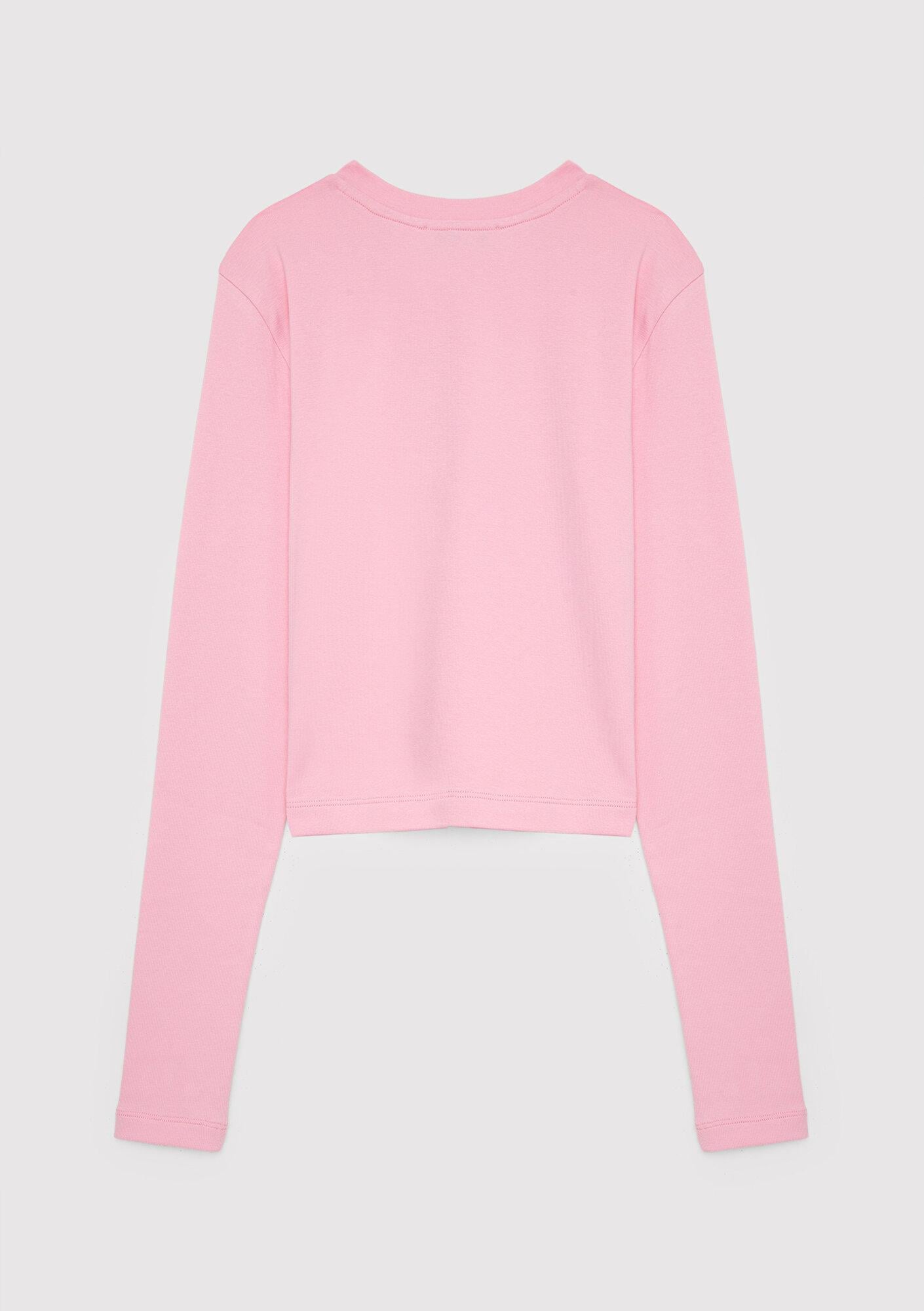 Mavi 2li Uzun Kollu Crop Basic Tişört Fitted / Vücuda Oturan Kesim 1613021-71014