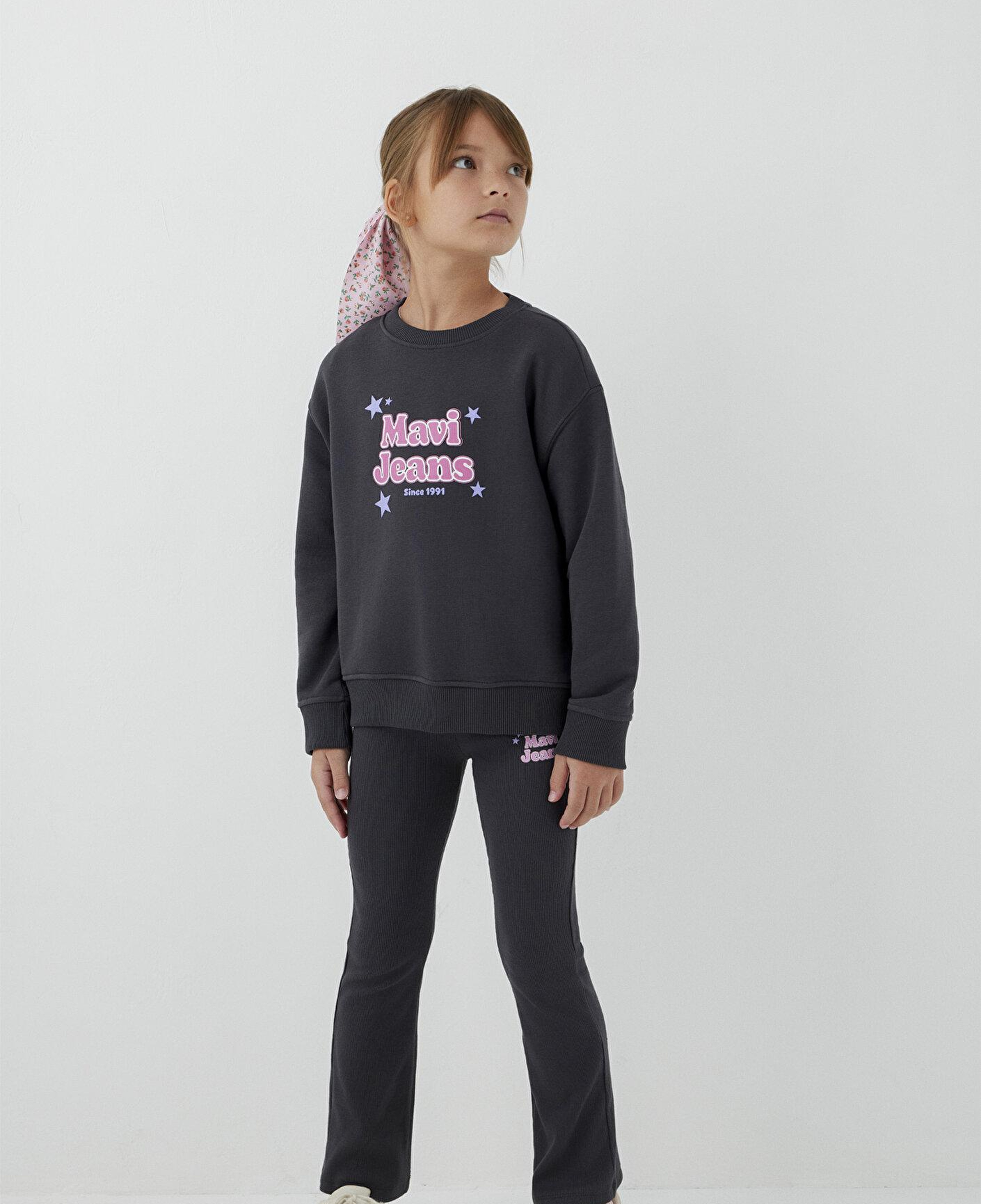 Mavi Mavi Jeans Baskılı Antrasit Sweatshirt 7S10215-70763