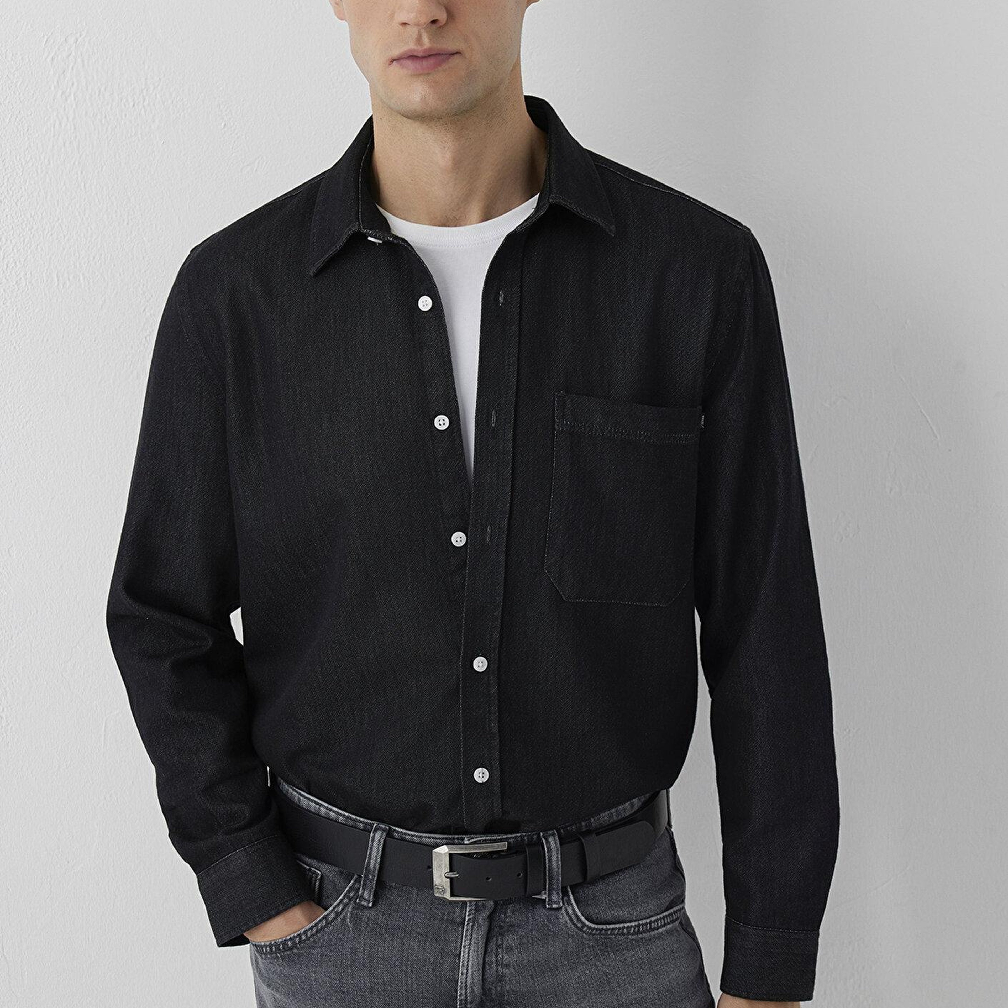 Mavi Antrasit Denim Gömlek Regular Fit / Normal Kesim 0212085-90850