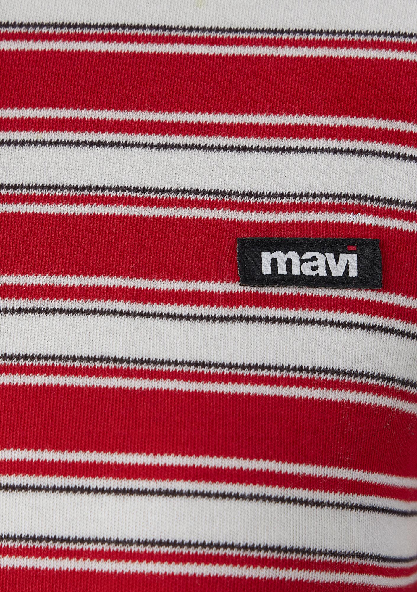 Mavi Mavi Logo Kırmızı Çizgili Polo Regular Fit / Normal Kesim 1614196-91657
