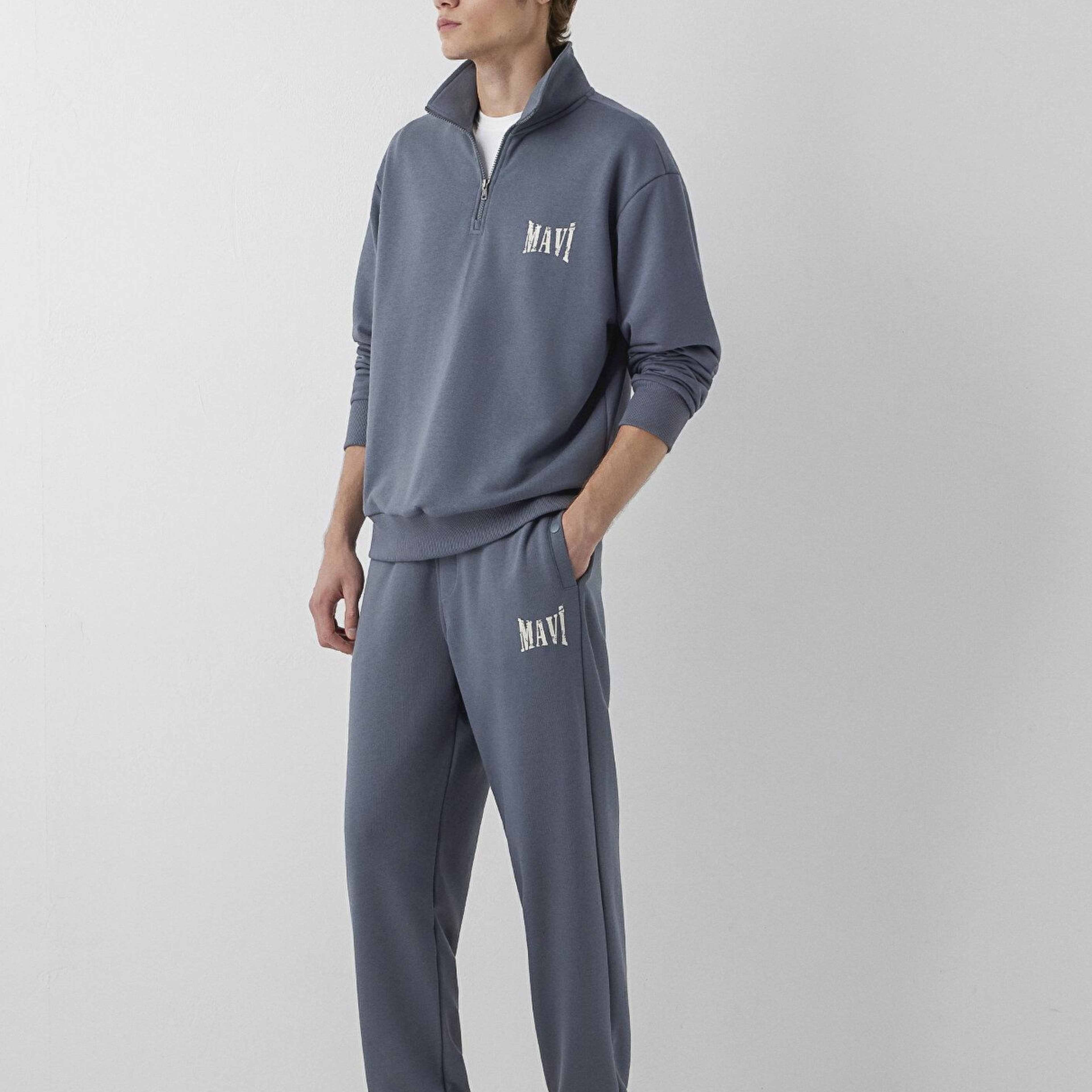 Mavi Mavi Logo Baskılı Mavi Eşofman Altı 0010618-80776