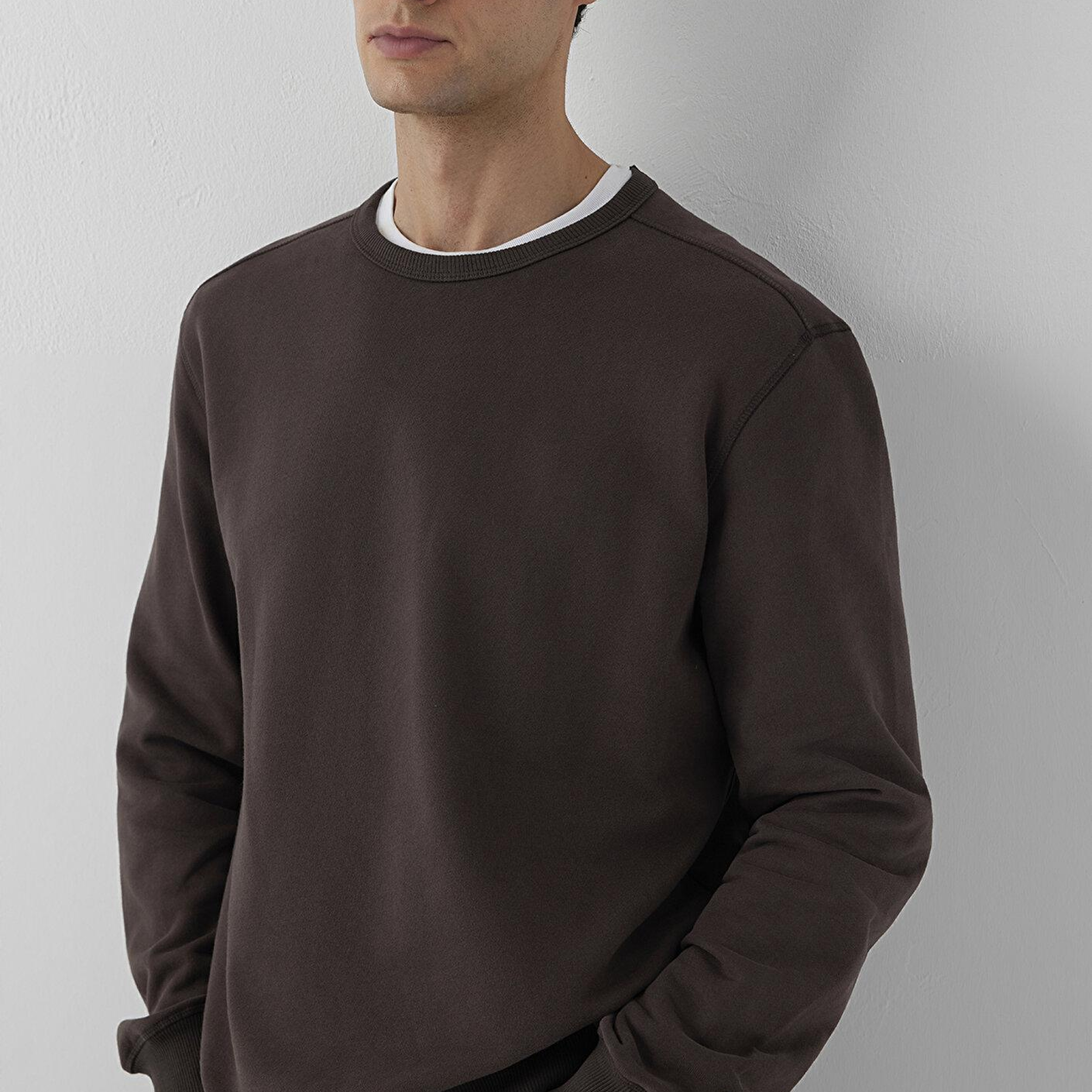 Mavi Mavi Jeans Kahverengi Basic Sweatshirt 0S10620-70219