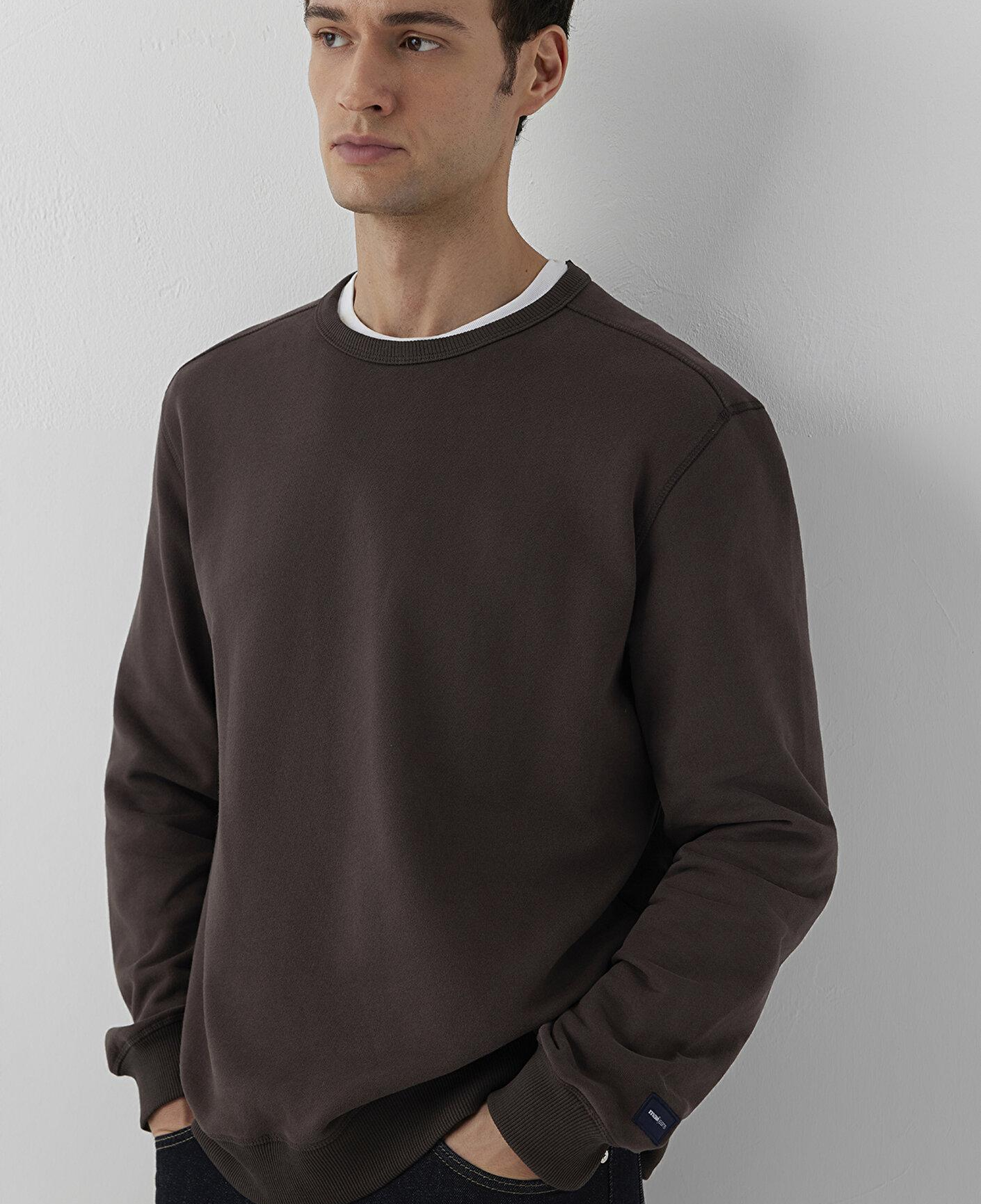 Mavi Mavi Jeans Kahverengi Basic Sweatshirt 0S10620-70219