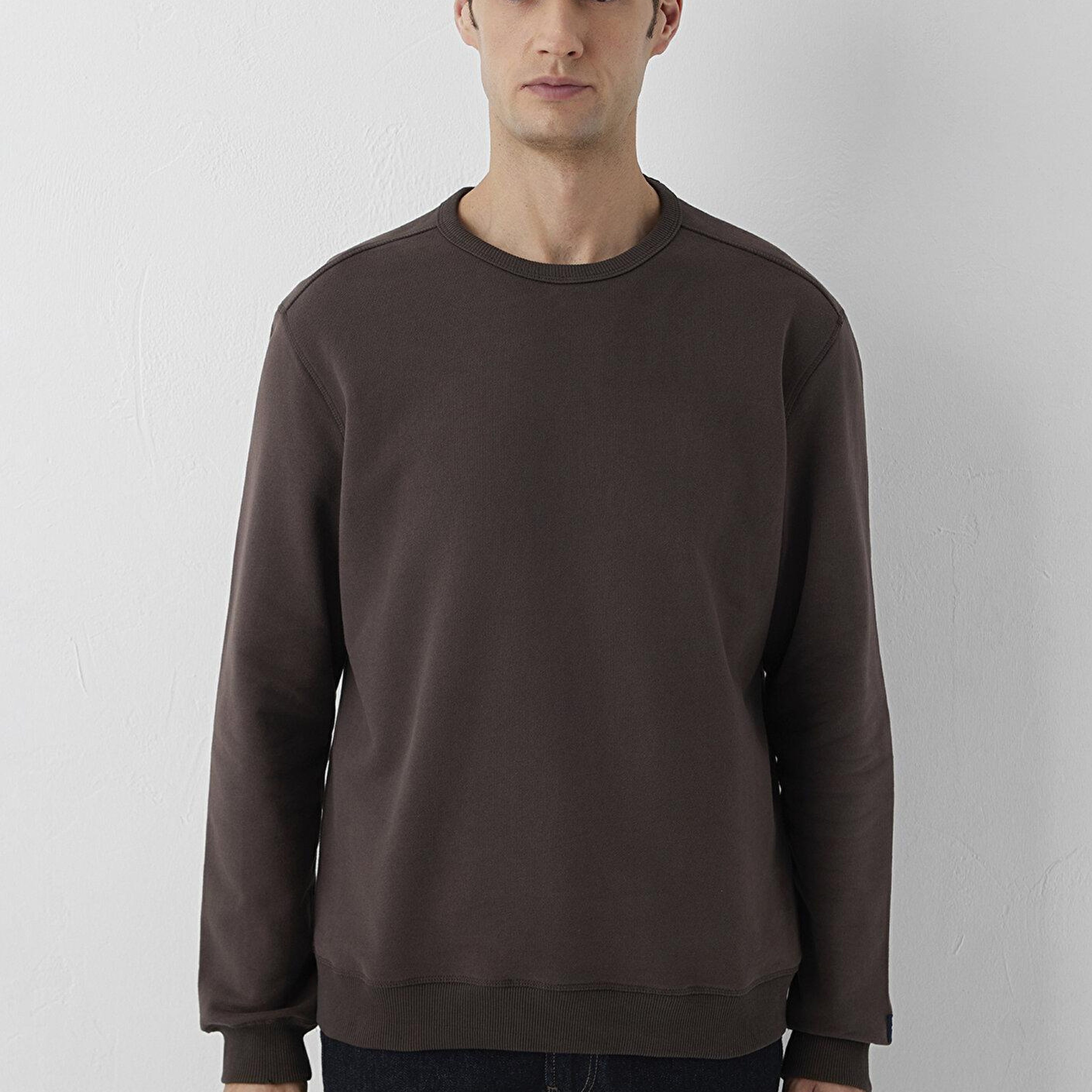 Mavi Mavi Jeans Kahverengi Basic Sweatshirt 0S10620-70219