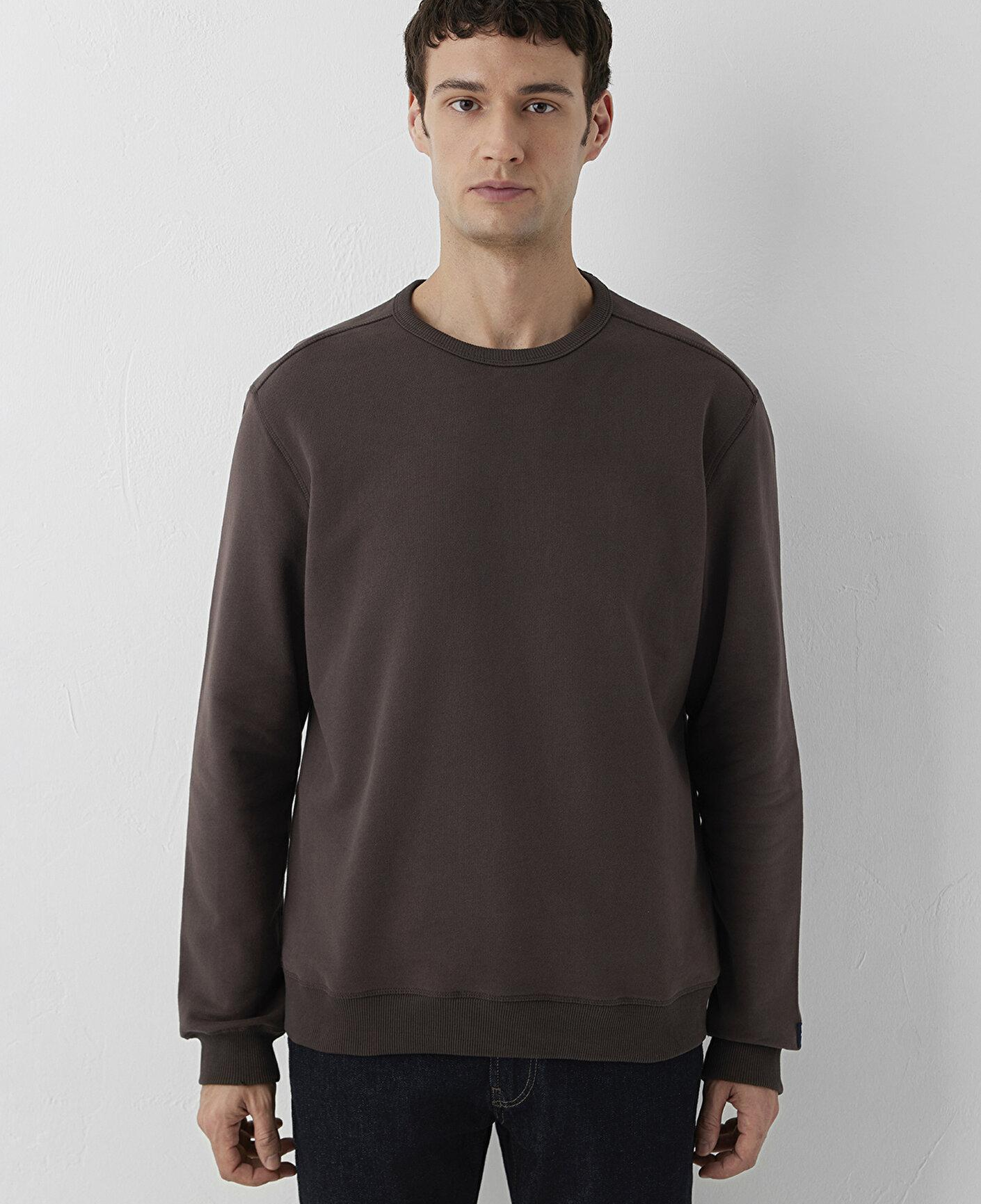 Mavi Mavi Jeans Kahverengi Basic Sweatshirt 0S10620-70219