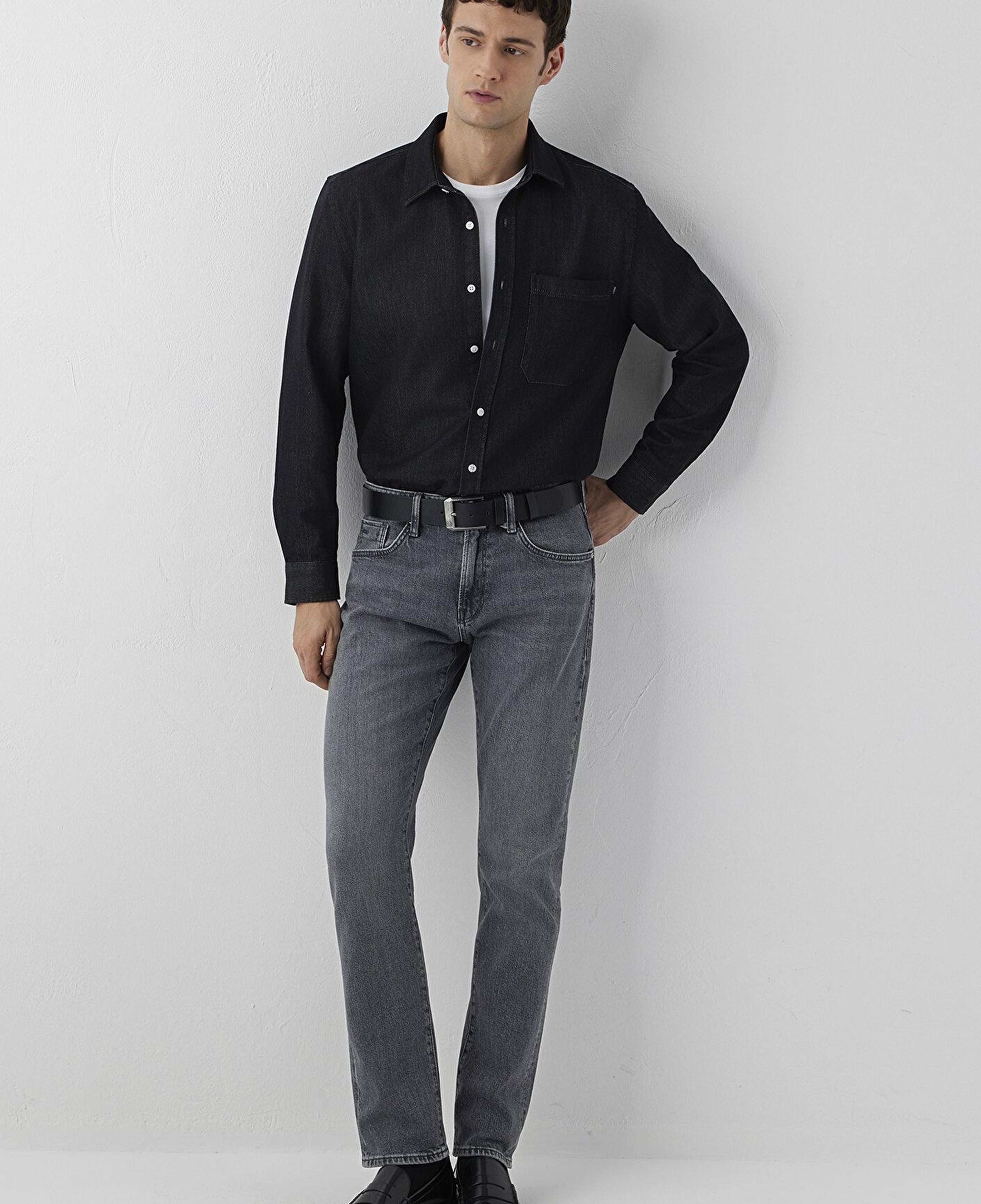 Mavi Marcus Classic Denim Gri Gabardin Pantolon 00351A4005