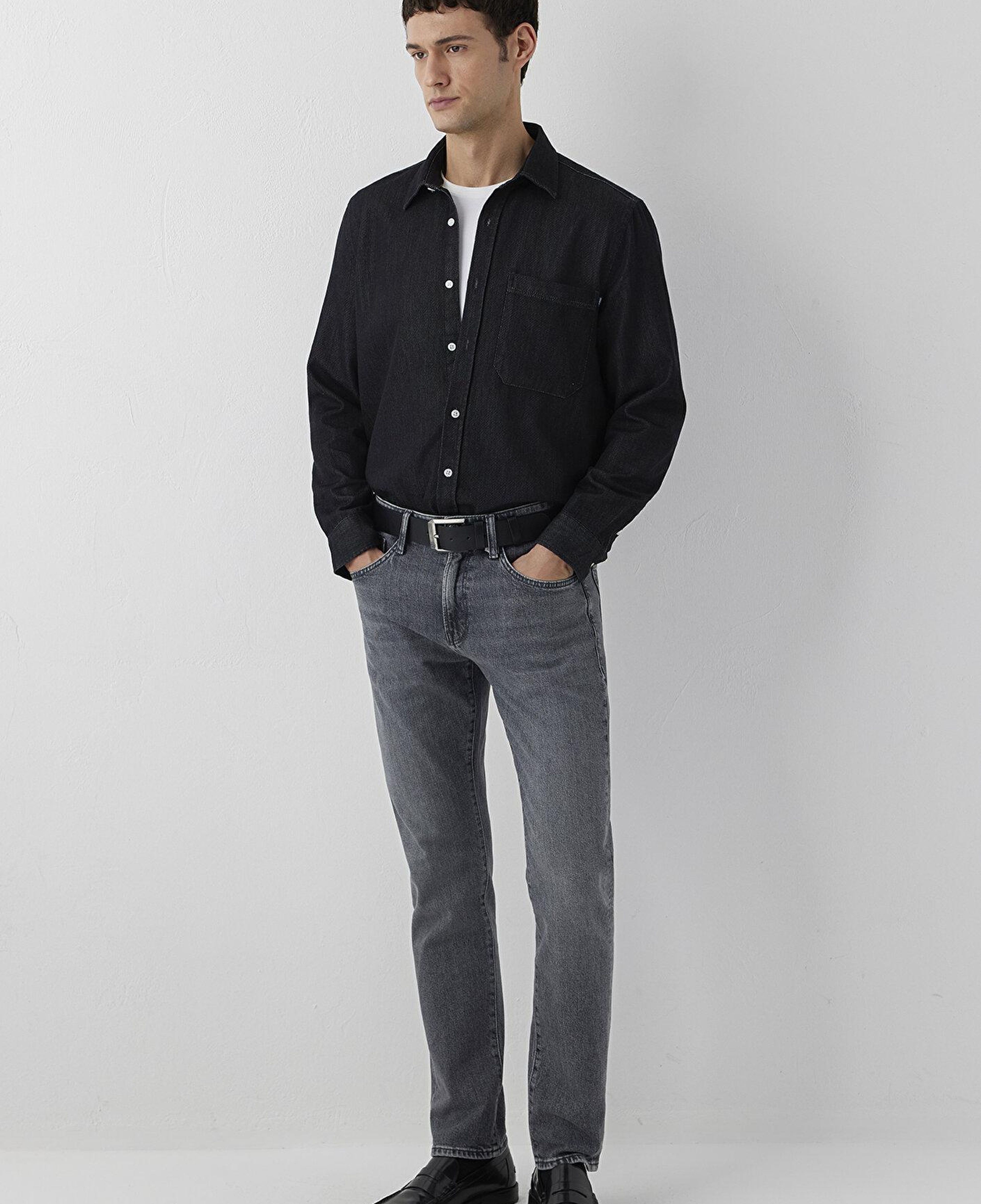 Mavi Marcus Classic Denim Gri Gabardin Pantolon 00351A4005