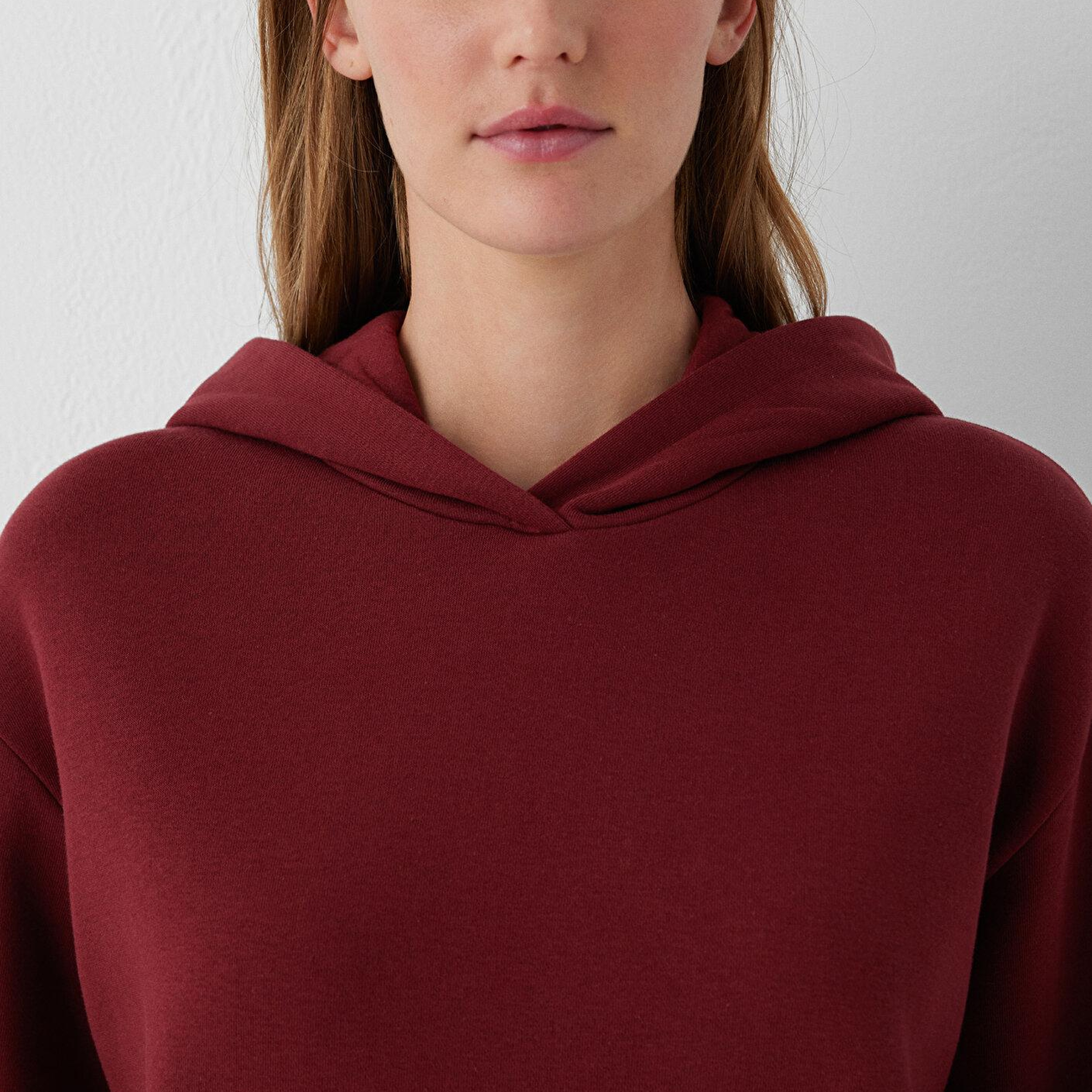 Mavi Kapüşonlu Kırmızı Sweatshirt 167299-85347