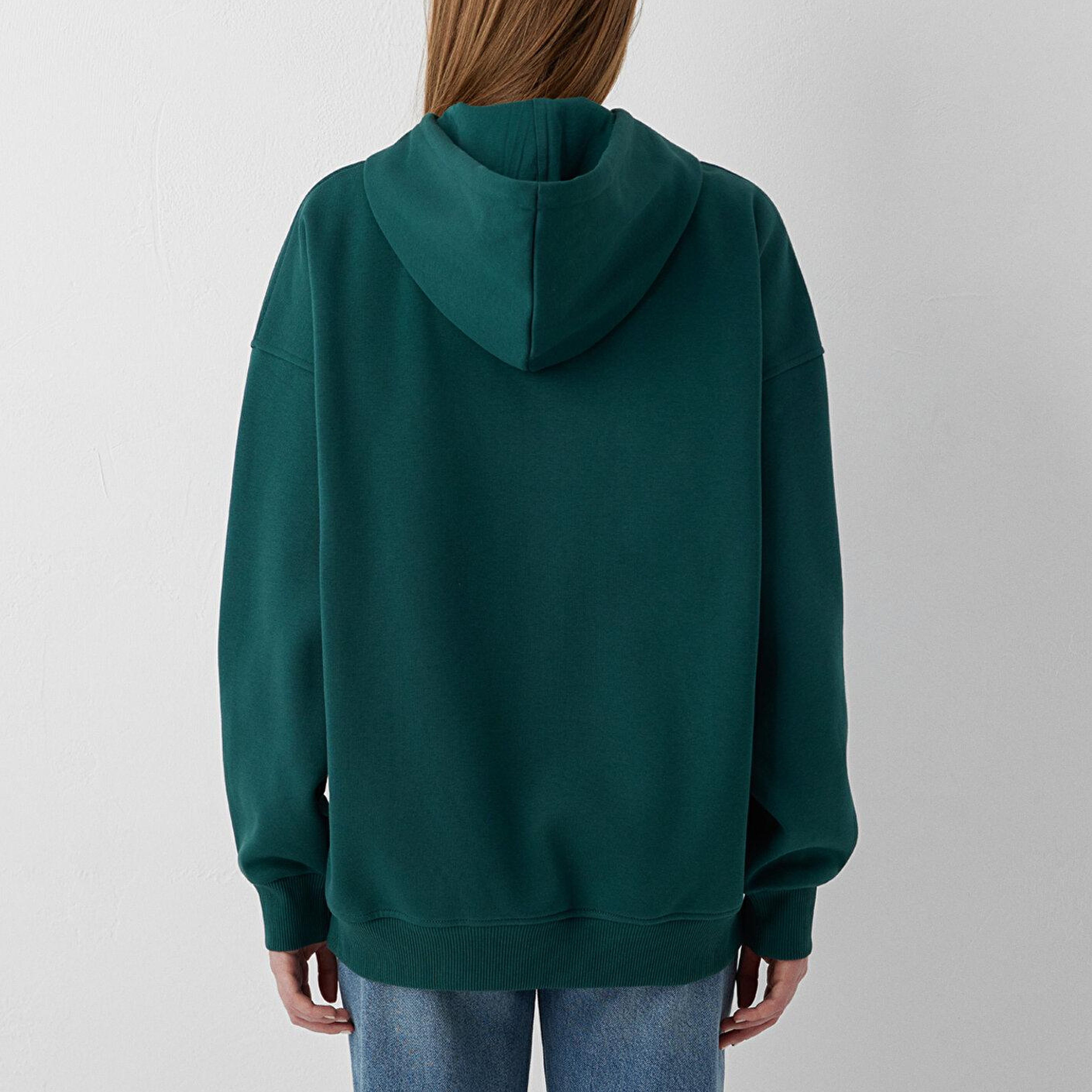 Mavi Kapüşonlu Fermuarlı Yeşil Sweatshirt 1610221-85173