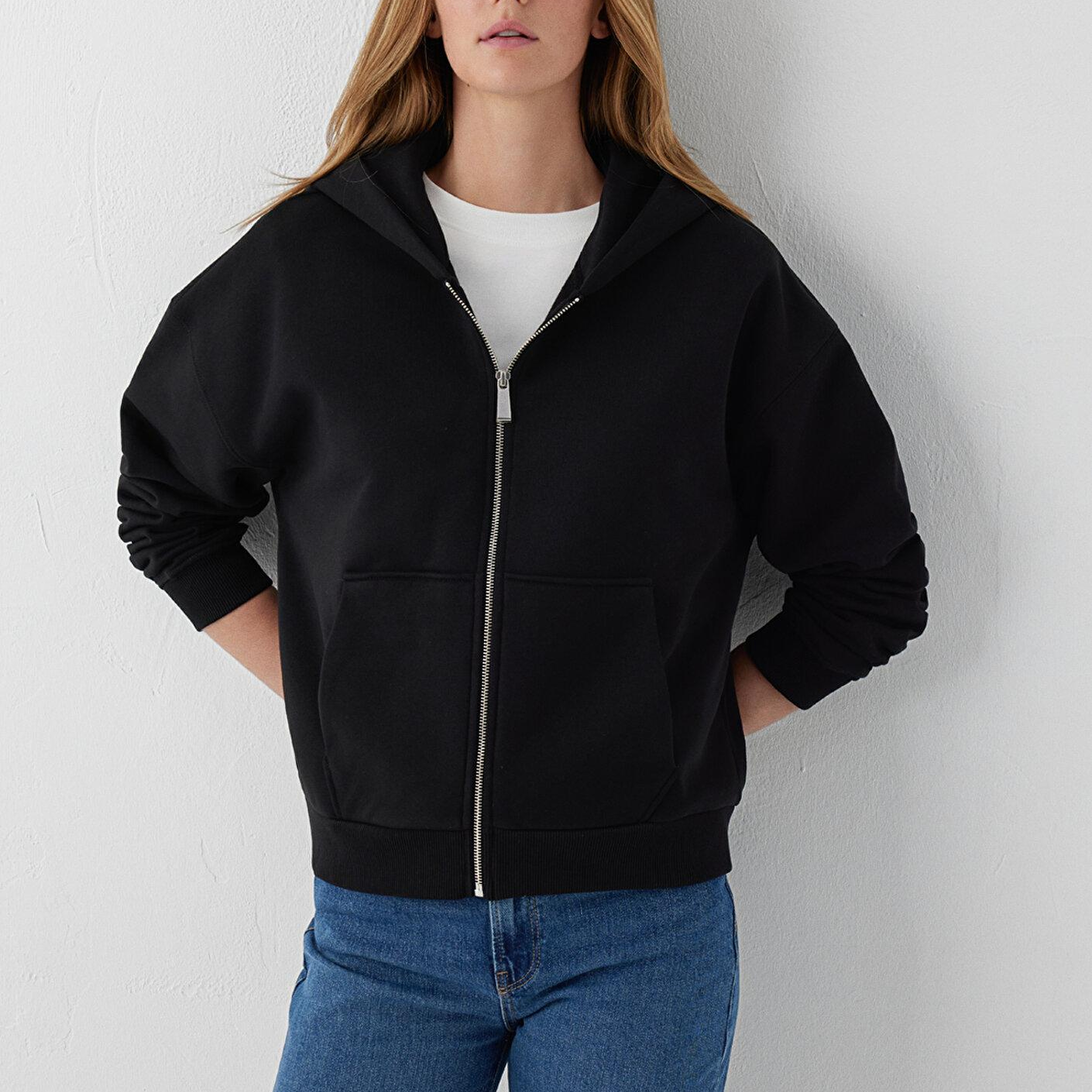 Mavi Kapüşonlu Siyah Basic Sweatshirt 1S10570-900