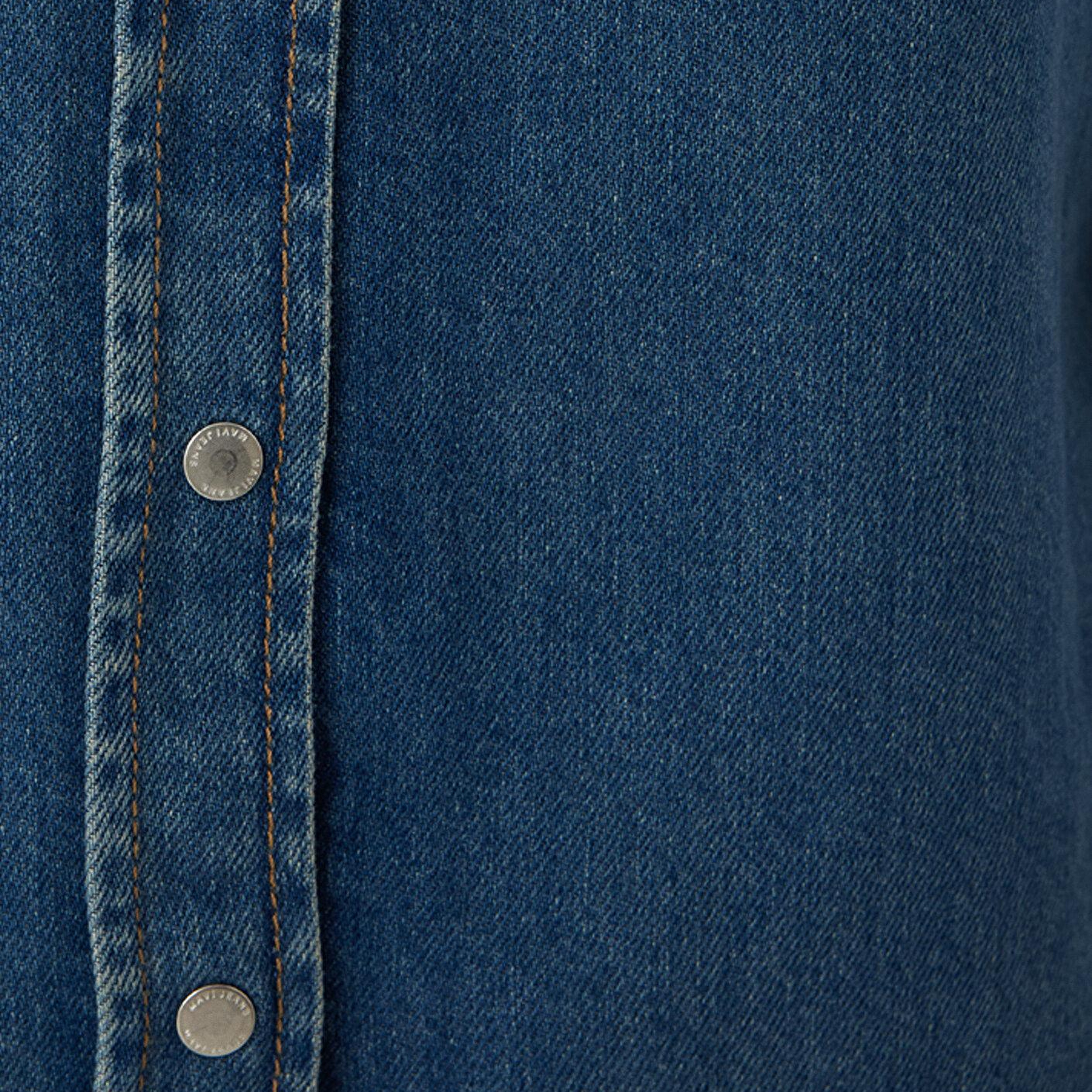 Mavi Angela Classic Denim Indigo Mavisi Jean Gömlek Fitted / Vücuda Oturan Kesim 1210819-A3846