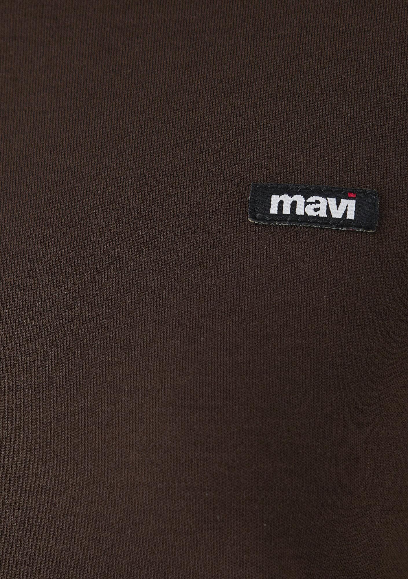 Mavi Mavi Logo Baskılı Kahverengi Tişört Regular Fit / Normal Kesim 1614195-70236