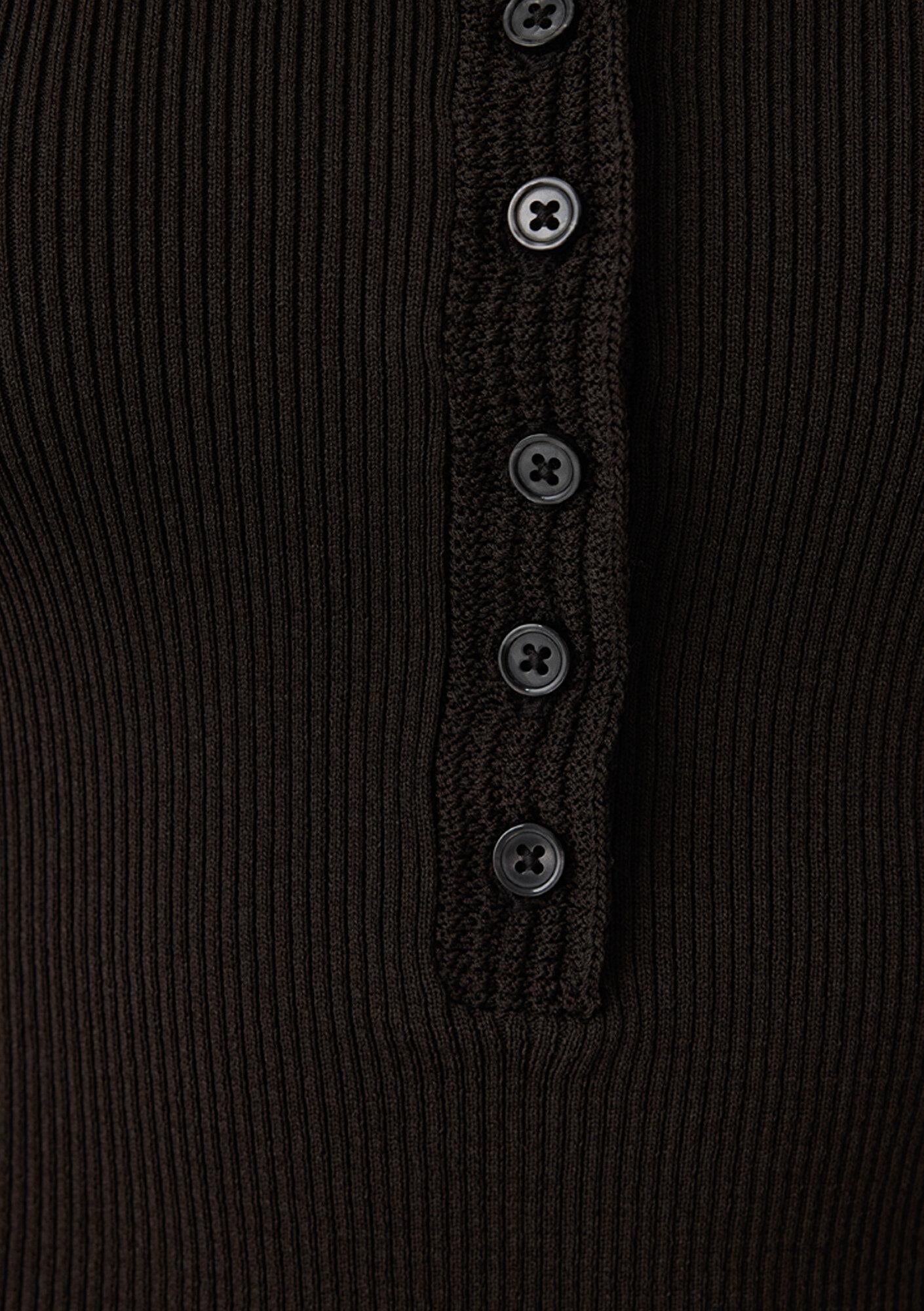 Mavi Kahverengi Triko Polo Fitted / Vücuda Oturan Kesim 1710941-70236