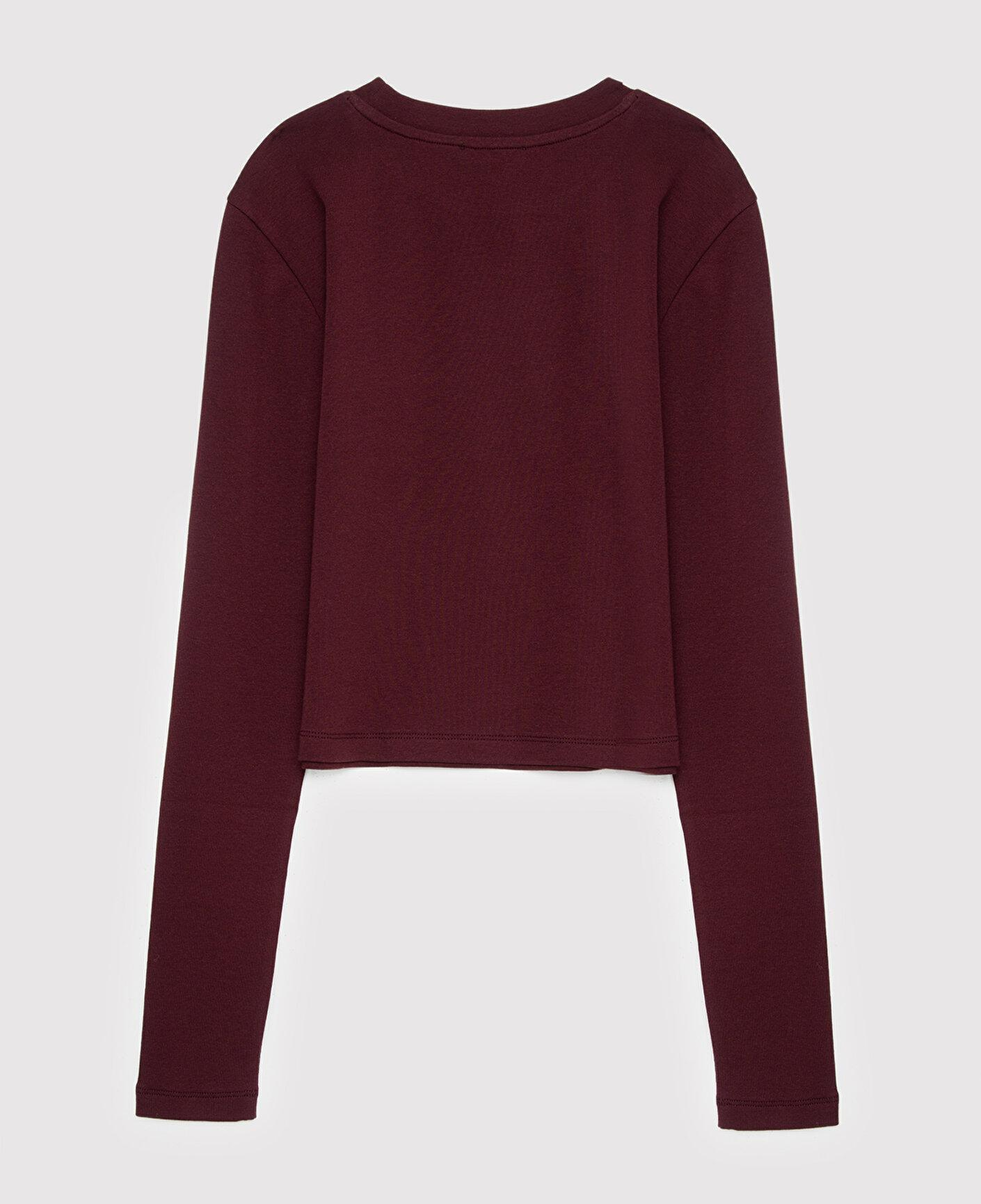 Mavi 2li Uzun Kollu Crop Basic Tişört Fitted / Vücuda Oturan Kesim 1613021-70422