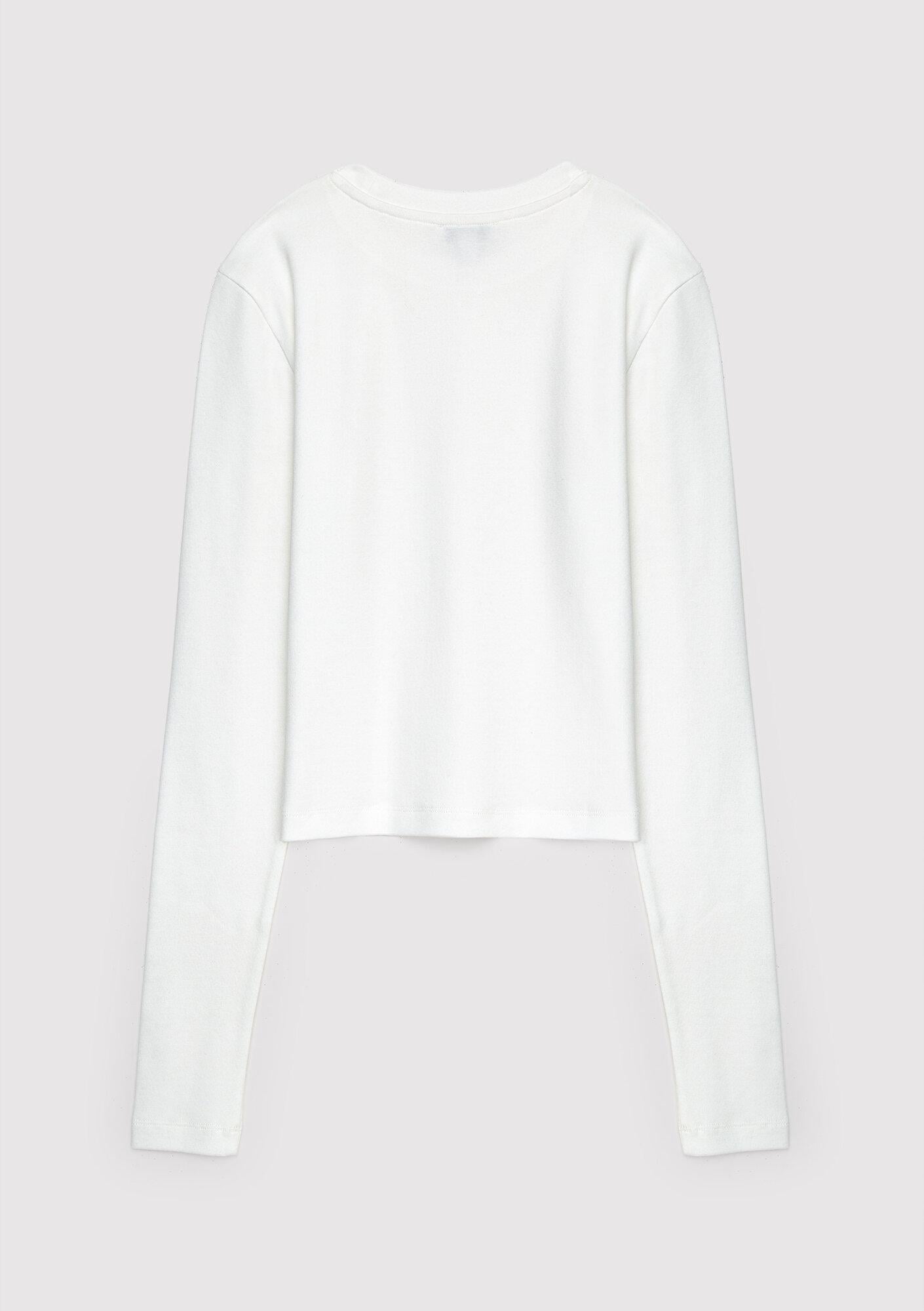 Mavi 2li Uzun Kollu Crop Basic Tişört Fitted / Vücuda Oturan Kesim 1613021-70422