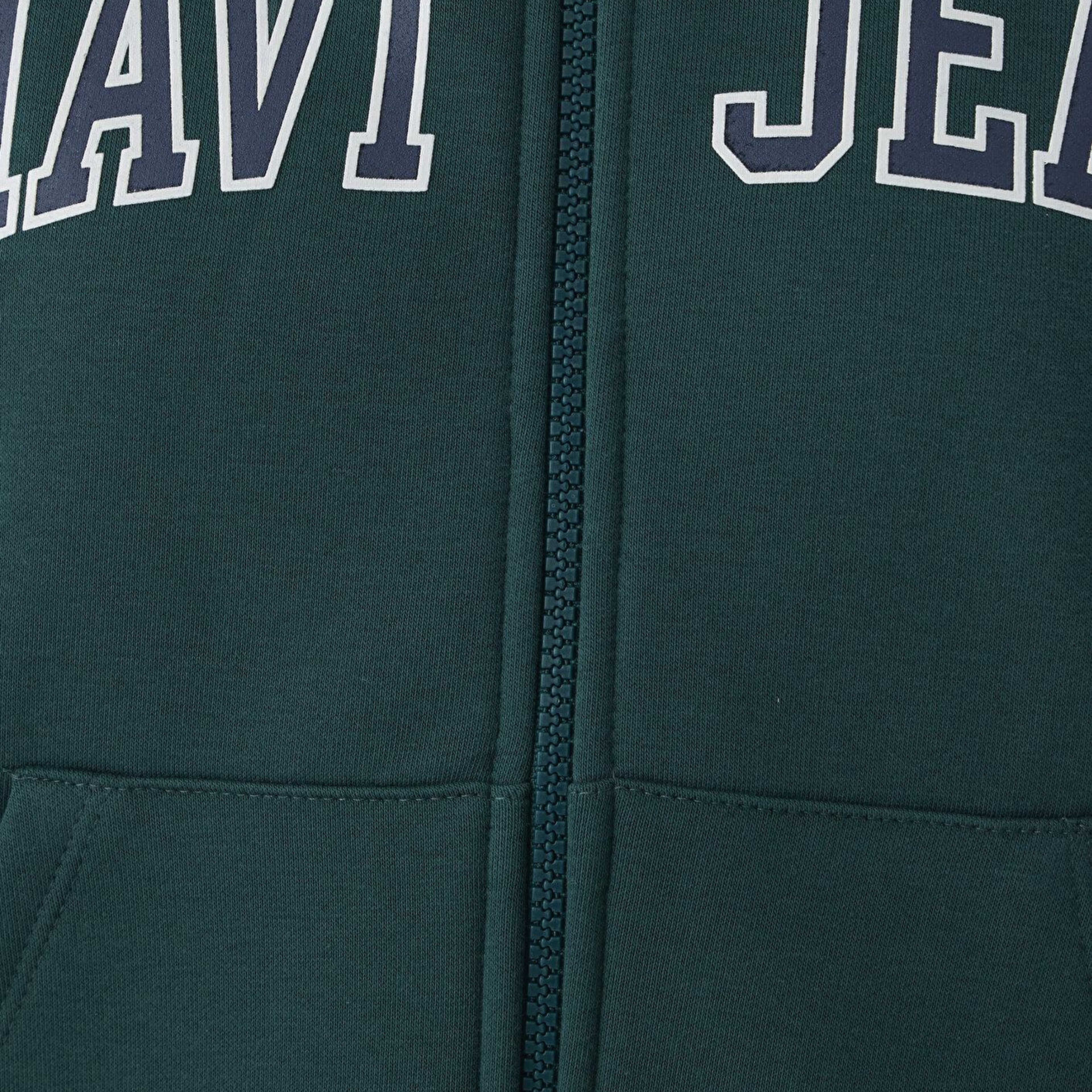 Mavi Kapüşonlu Yeşil Sweatshirt 1S10587-87831