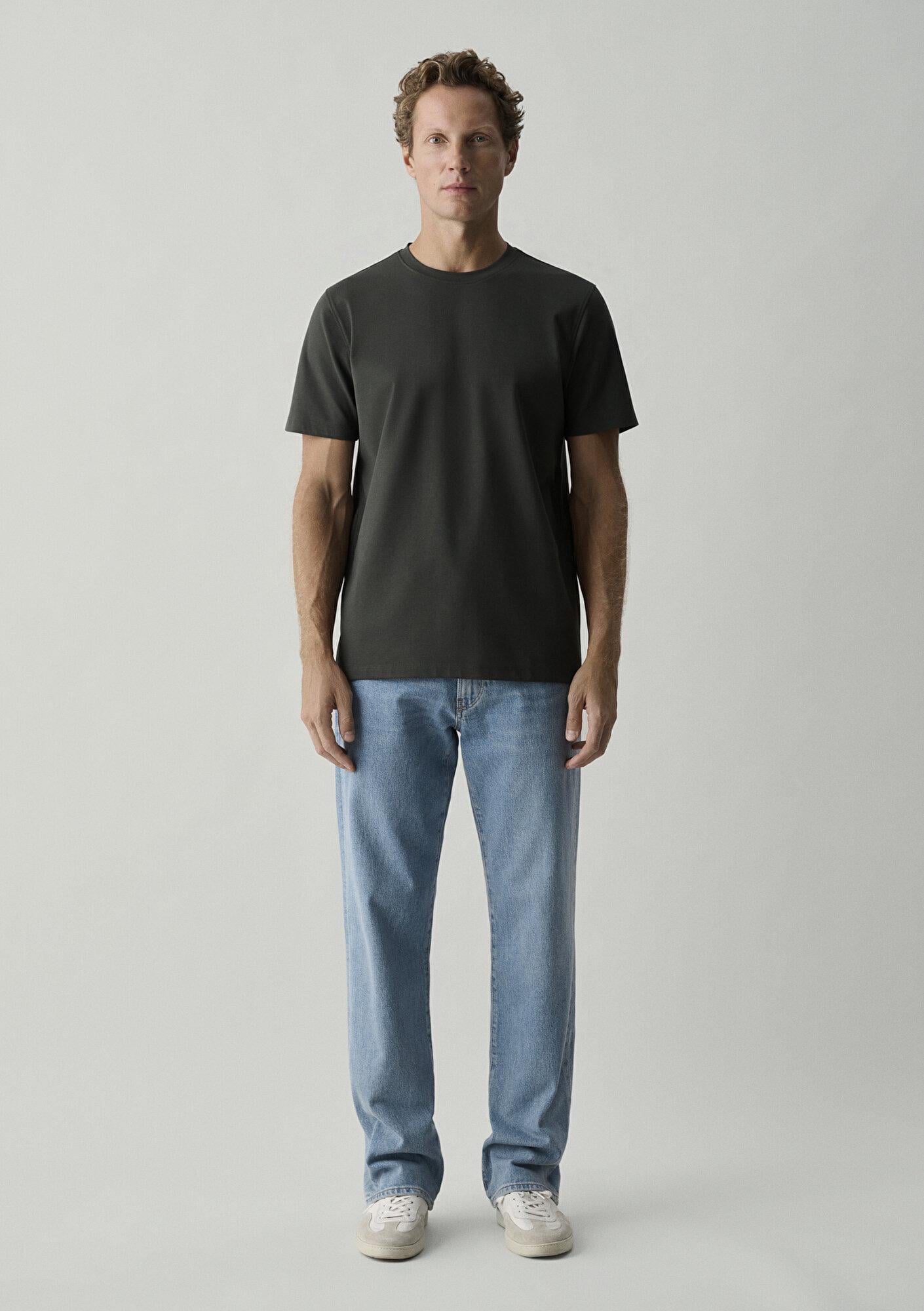 Mavi Antrasit Tişört Slim Fit / Dar Kesim 0620212-91268