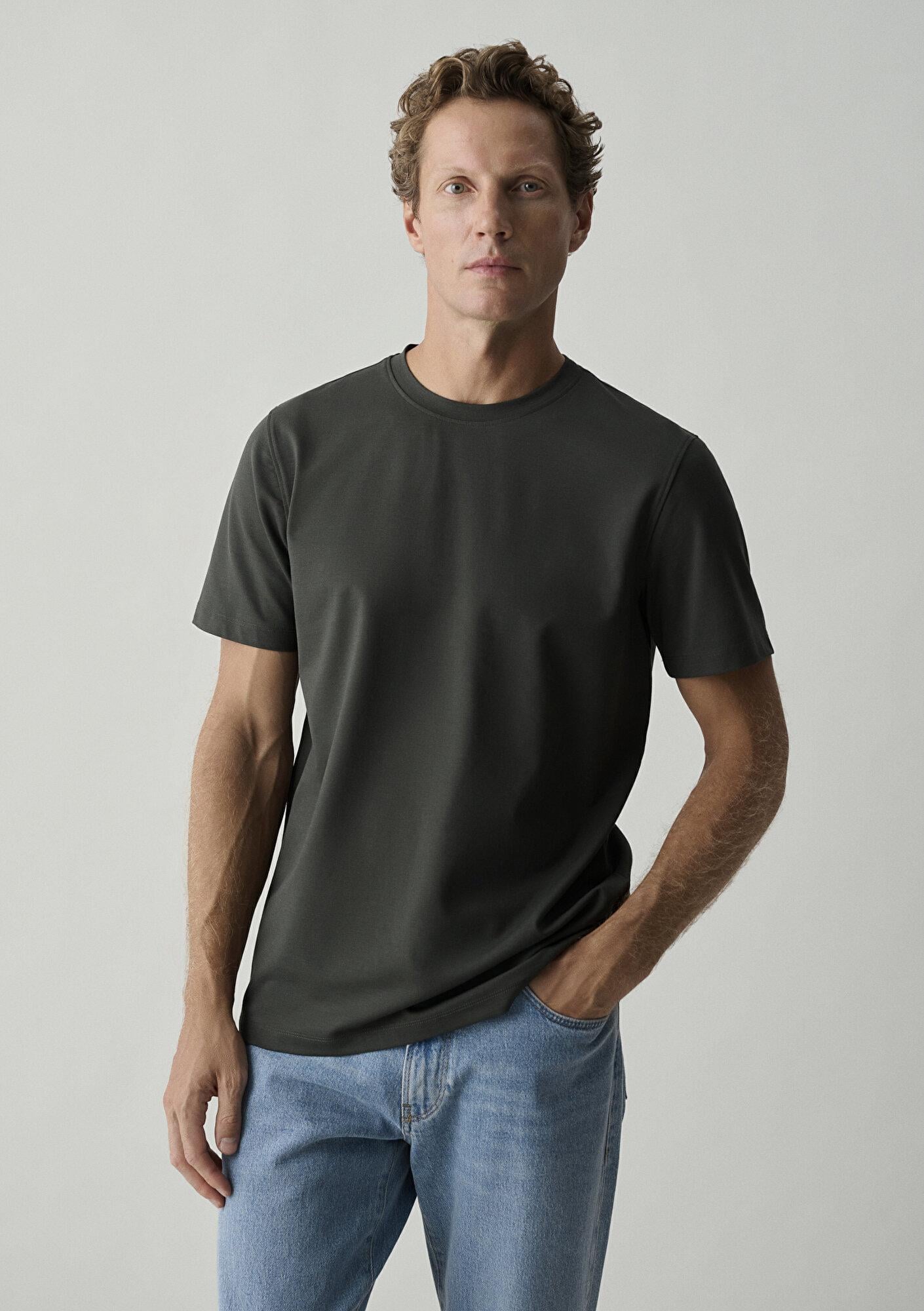Mavi Antrasit Tişört Slim Fit / Dar Kesim 0620212-91268