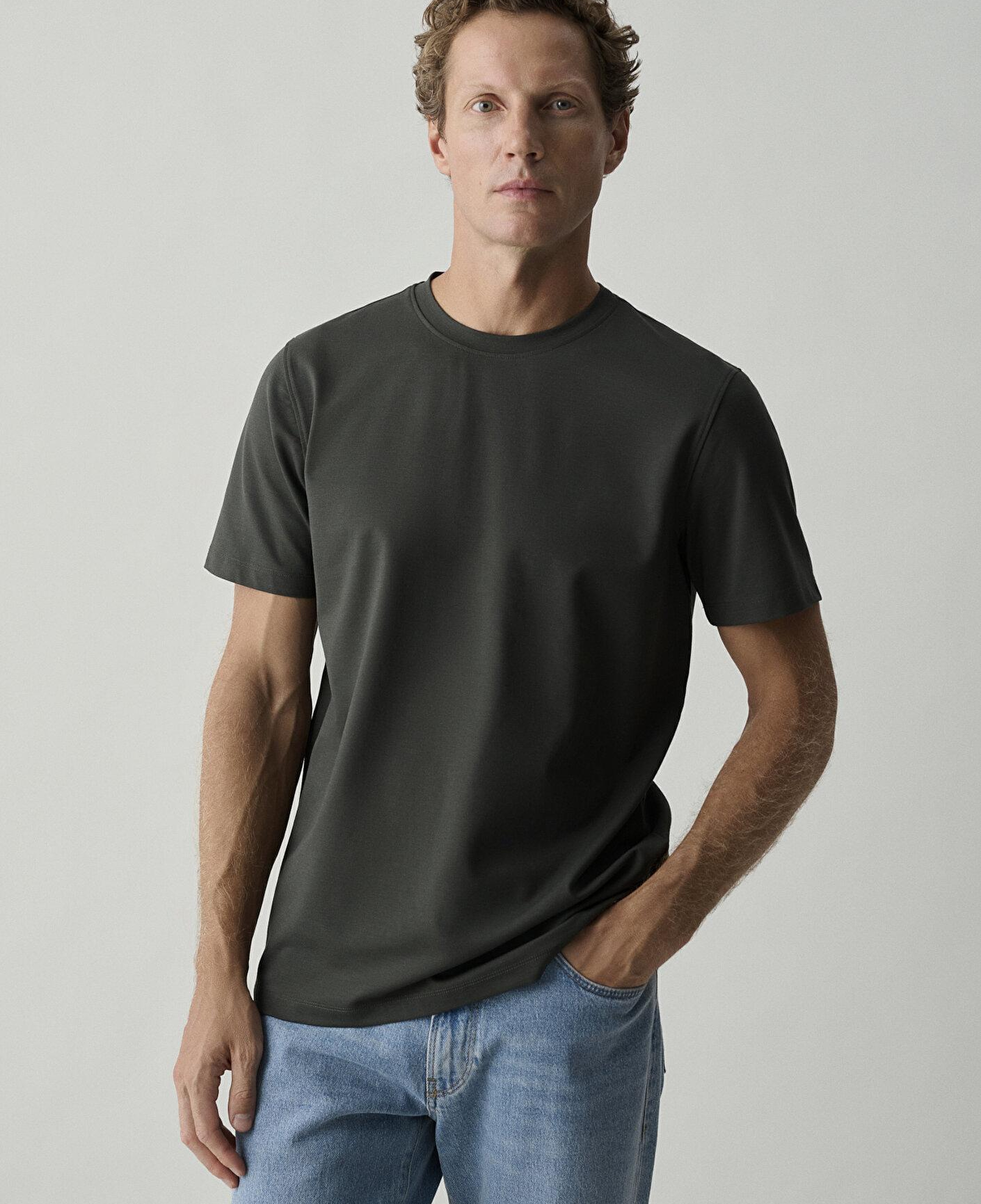 Mavi Antrasit Tişört Slim Fit / Dar Kesim 0620212-91268