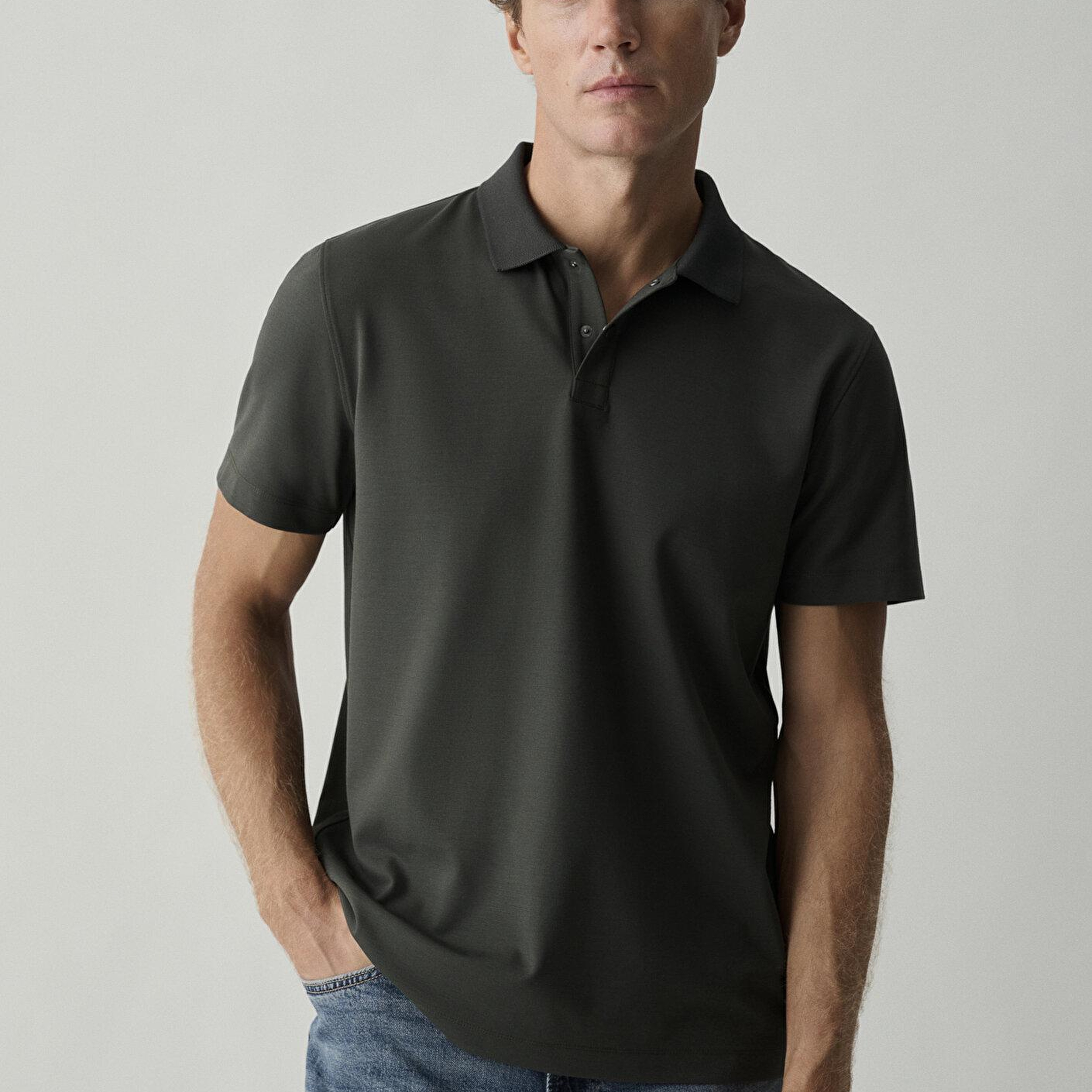 Mavi Antrasit Polo Tişört Slim Fit / Dar Kesim 0620213-91268