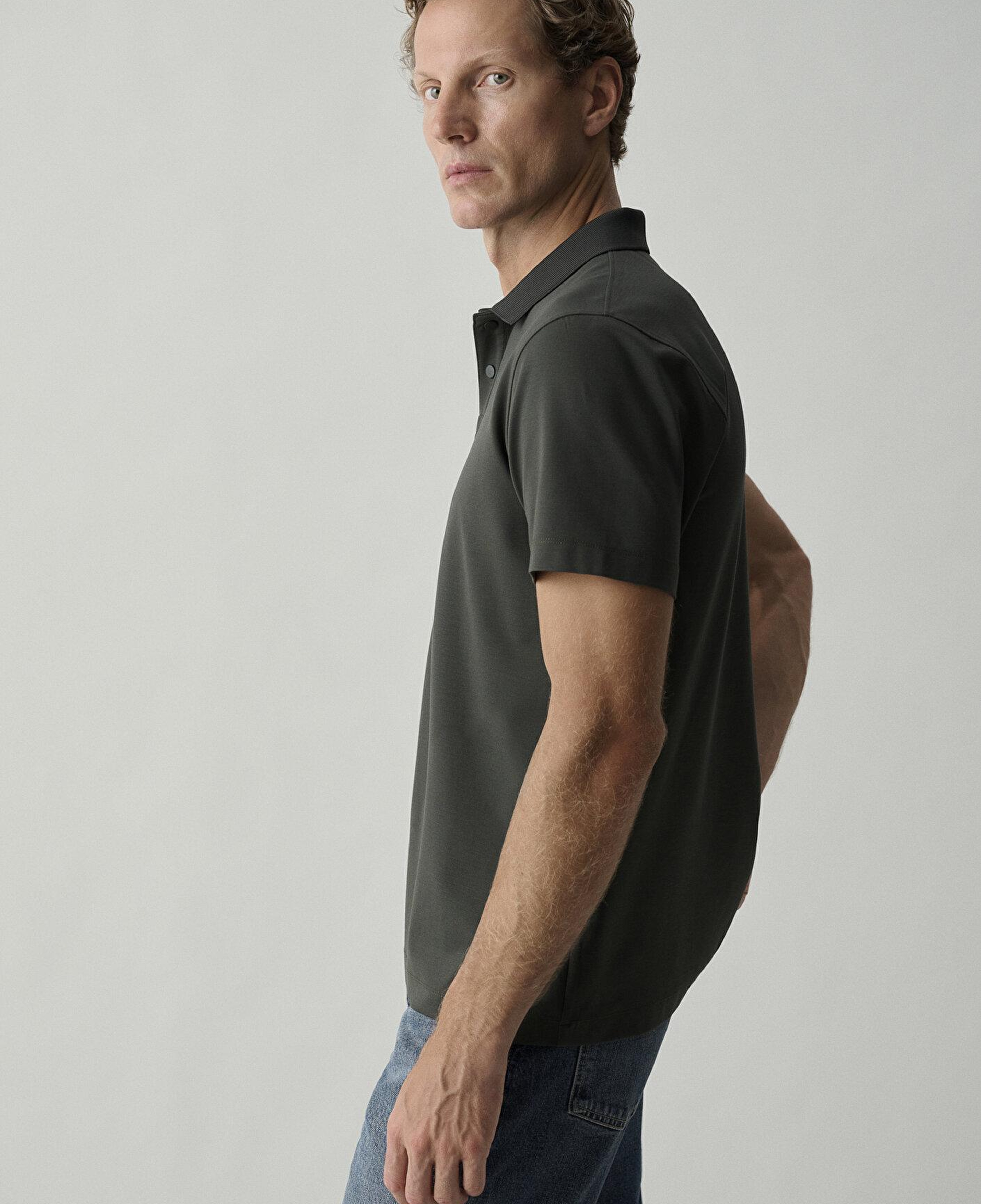 Mavi Antrasit Polo Tişört Slim Fit / Dar Kesim 0620213-91268
