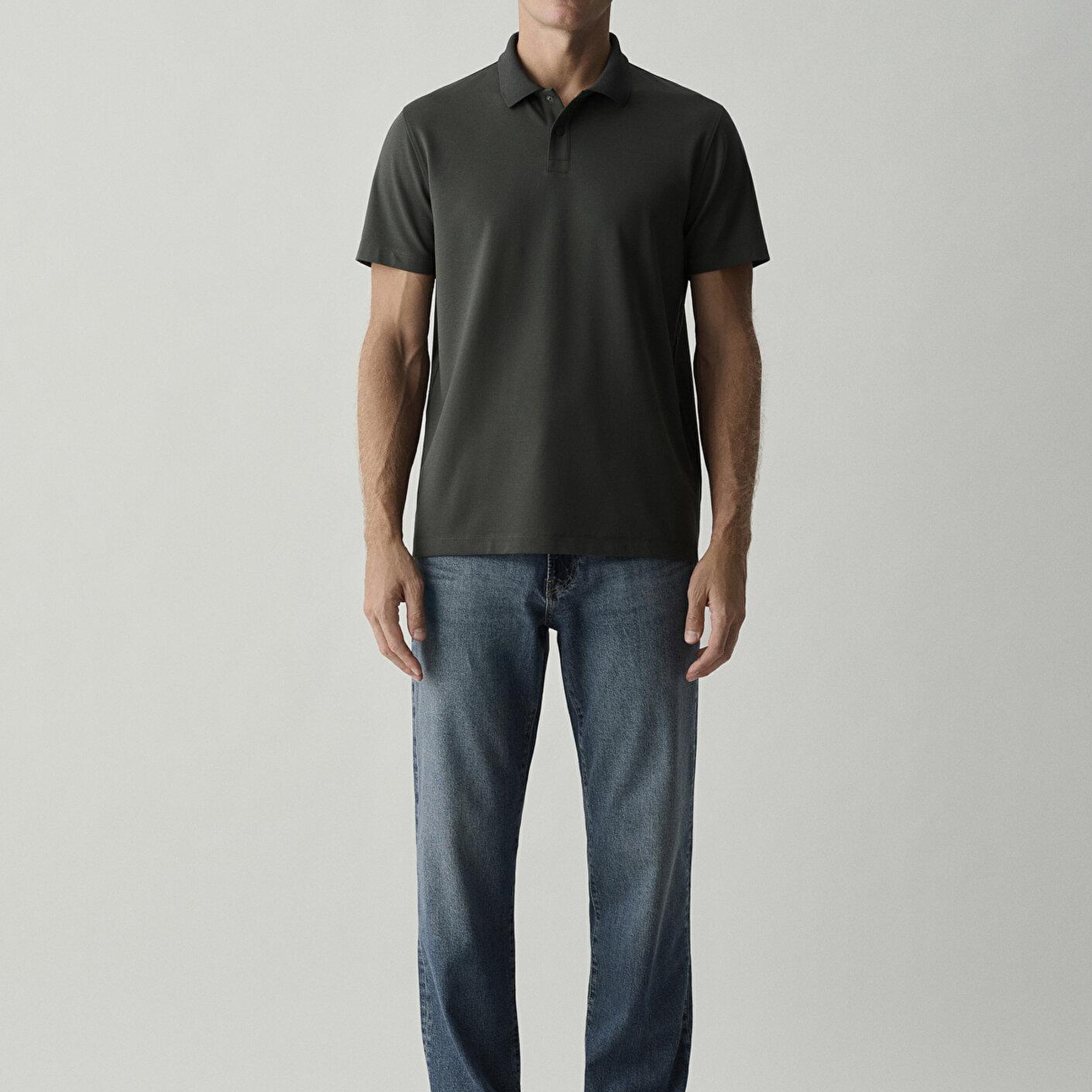Mavi Antrasit Polo Tişört Slim Fit / Dar Kesim 0620213-91268