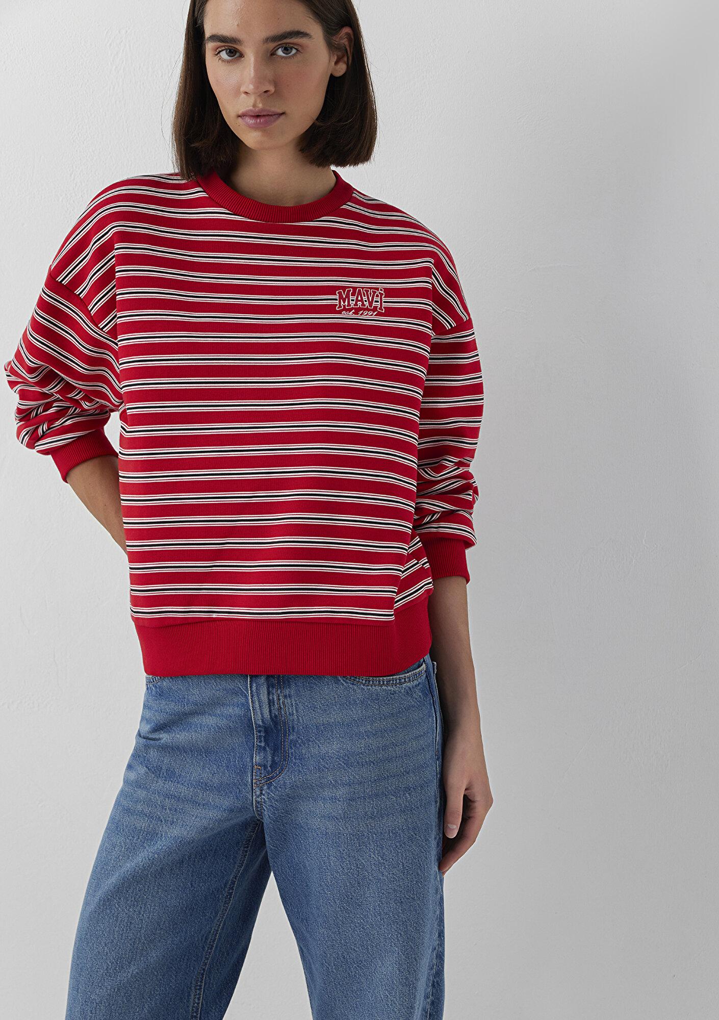 Mavi Kırmızı Sweatshirt 1S20092-86680