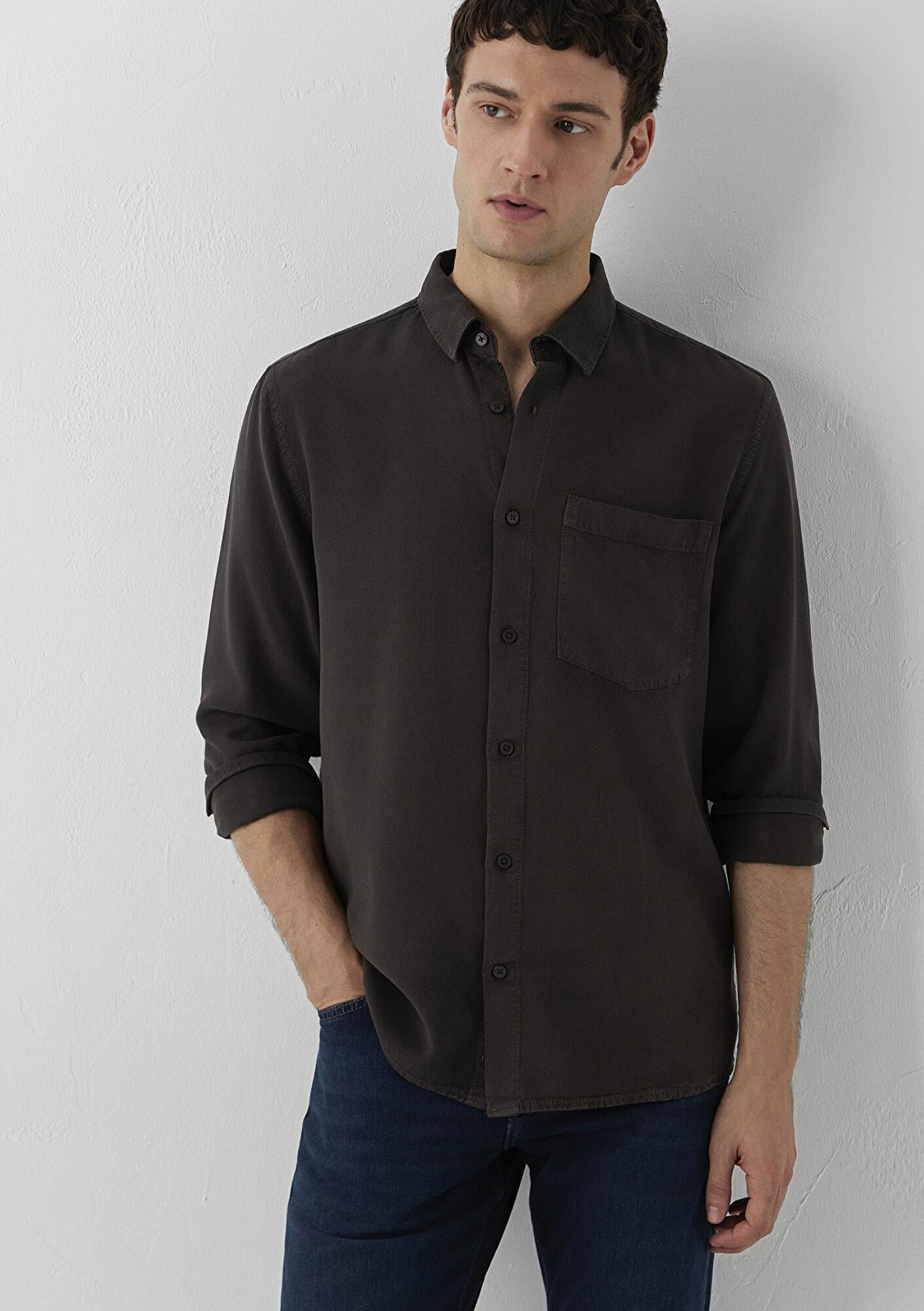 Mavi (Tencel TM) Lyocell Kahverengi Gömlek Regular Fit / Normal Kesim 0212064-70219