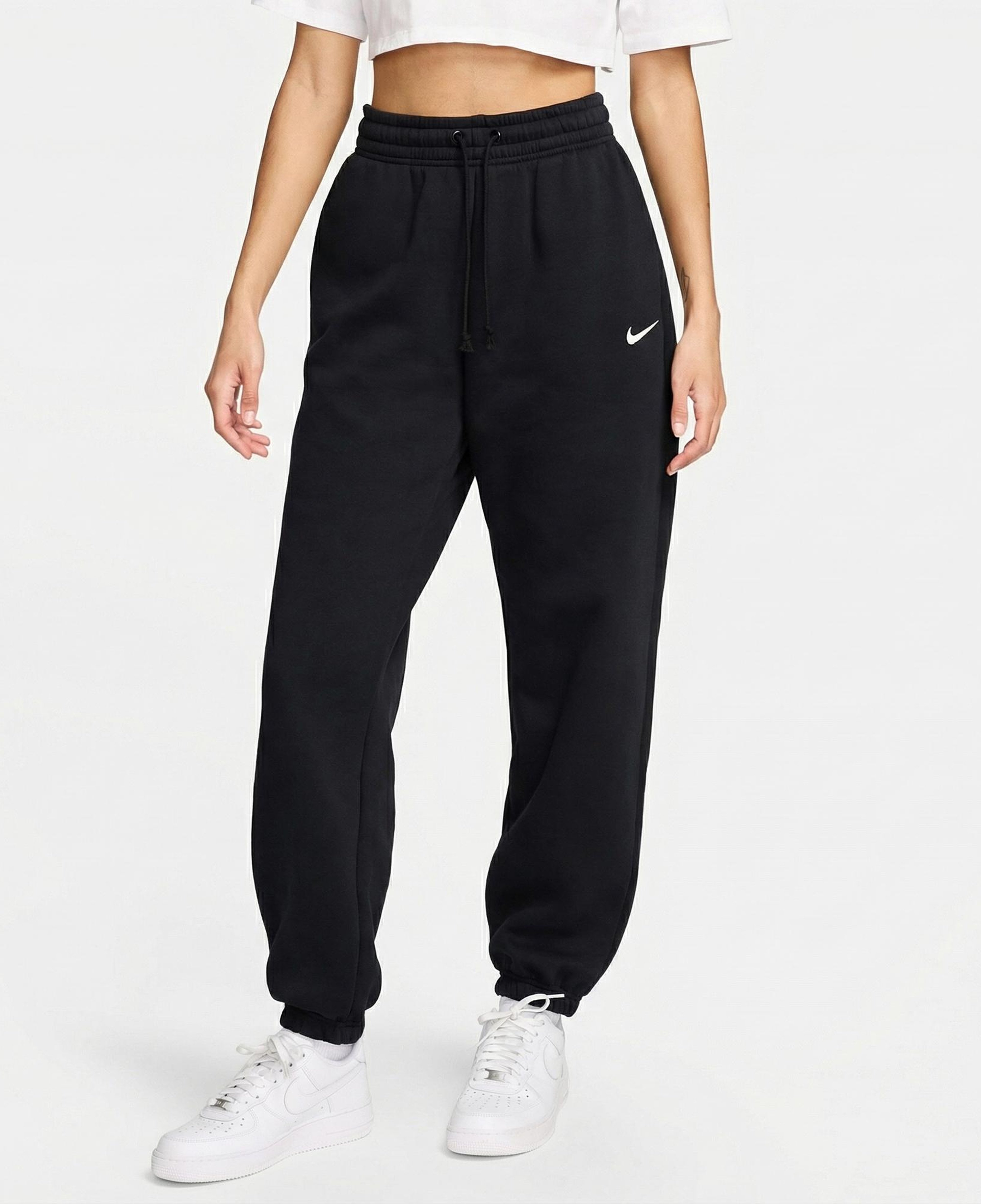 Nike Sportswear Phoenix Fleece High Rise Kadın Siyah Eşofman Altı
