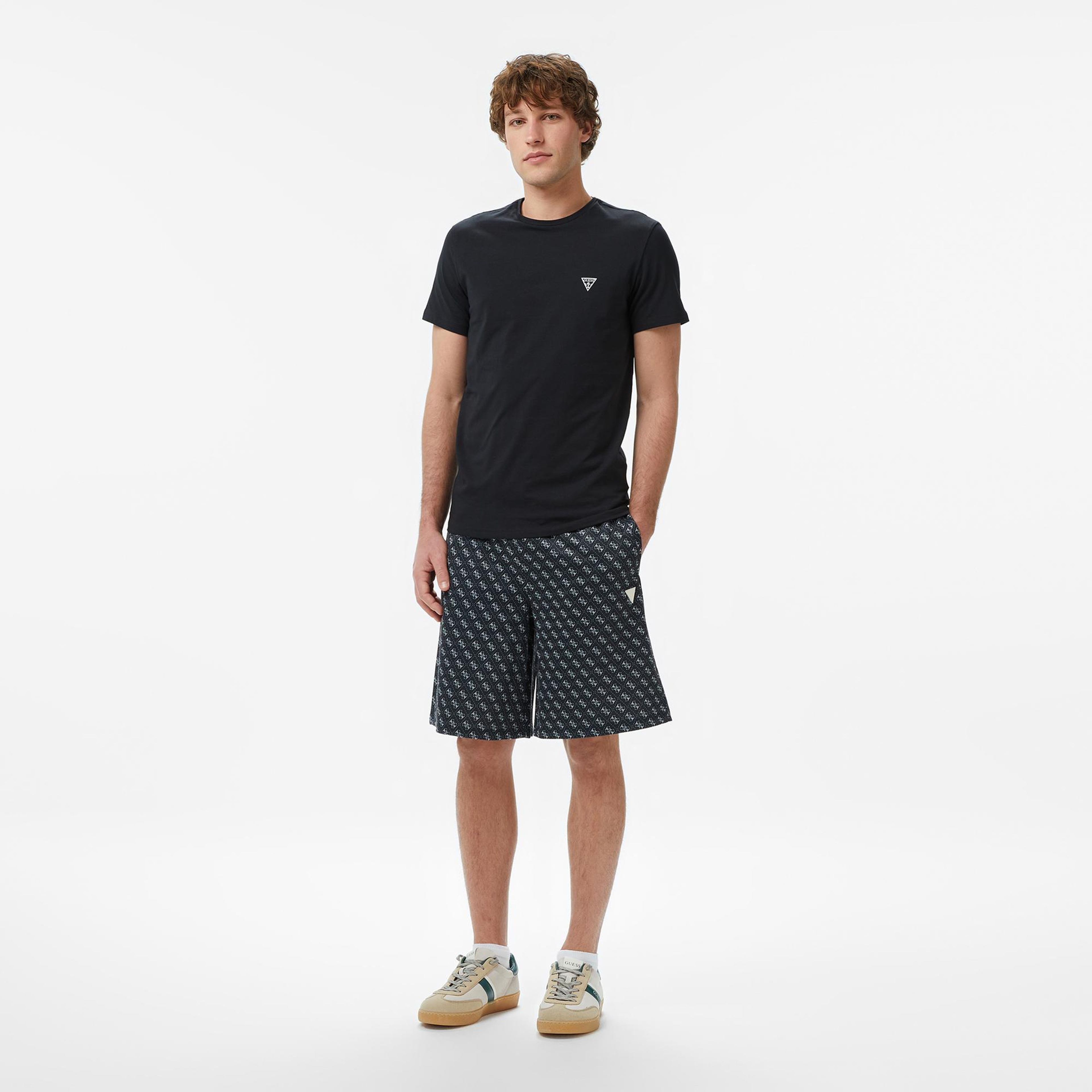 Guess Caleb Erkek Siyah 2'Li T-Shirt
