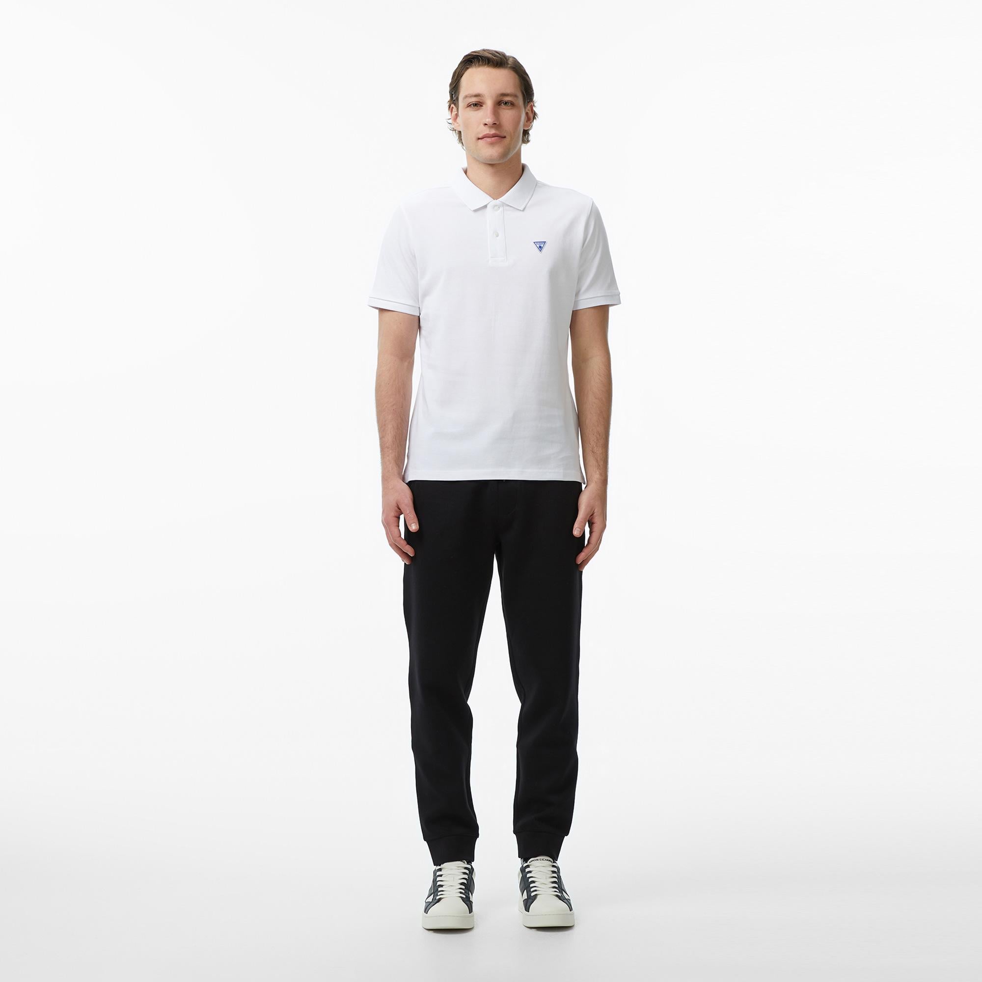 Guess Piquet Regular Fit Erkek Beyaz Polo