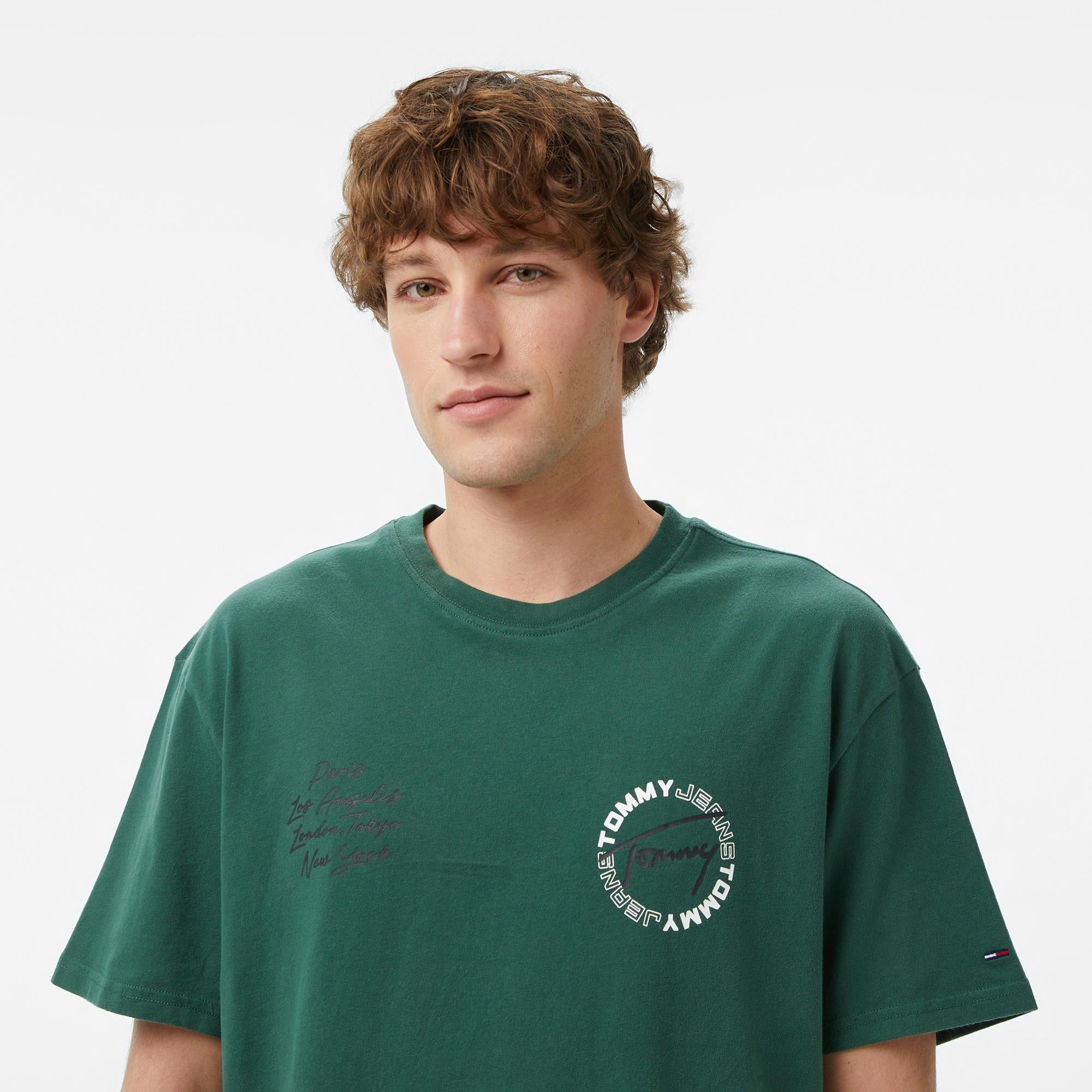 Tommy Hilfiger Signature Erkek Yeşil T-Shirt
