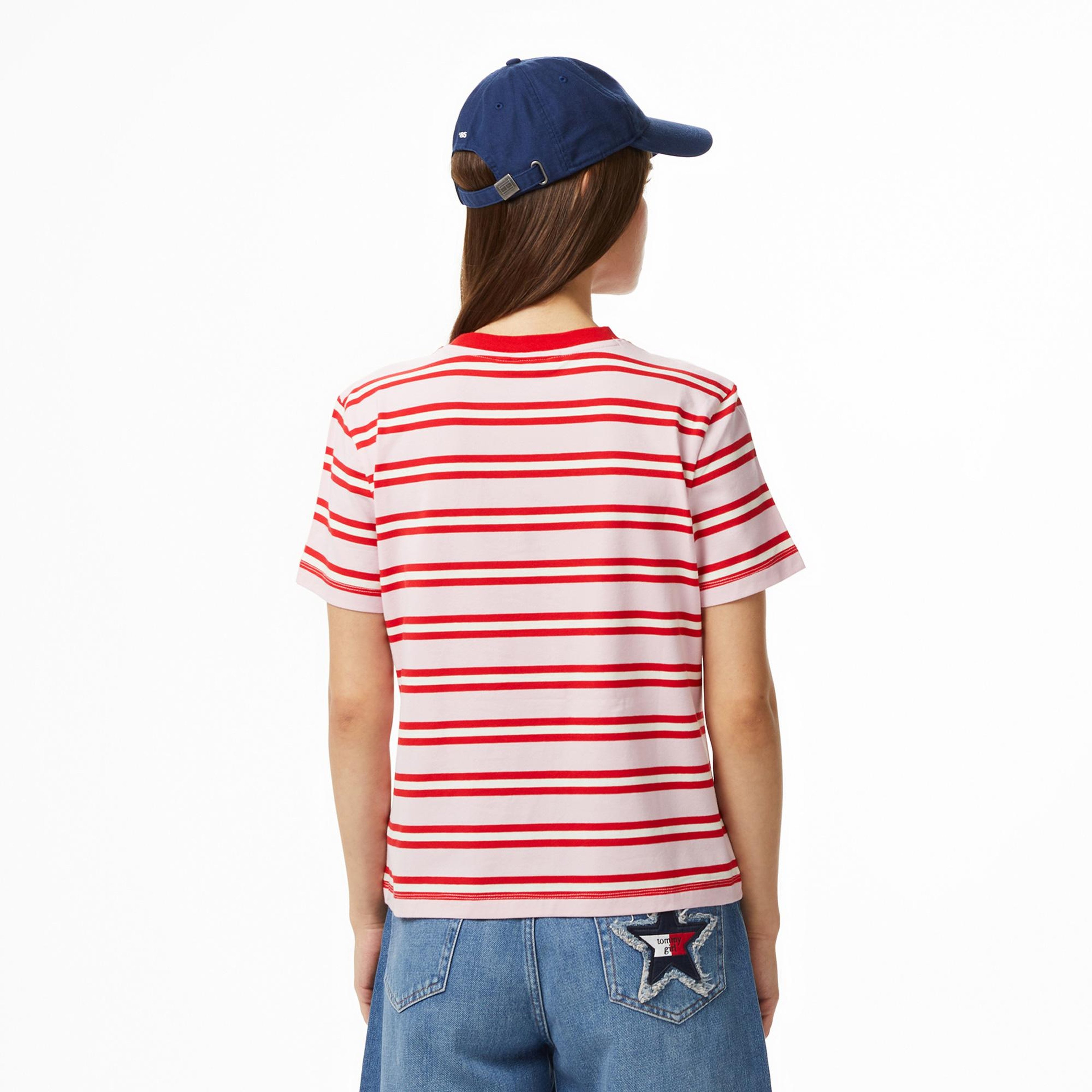 Tommy Hilfiger Script Kadın Pembe T-Shirt